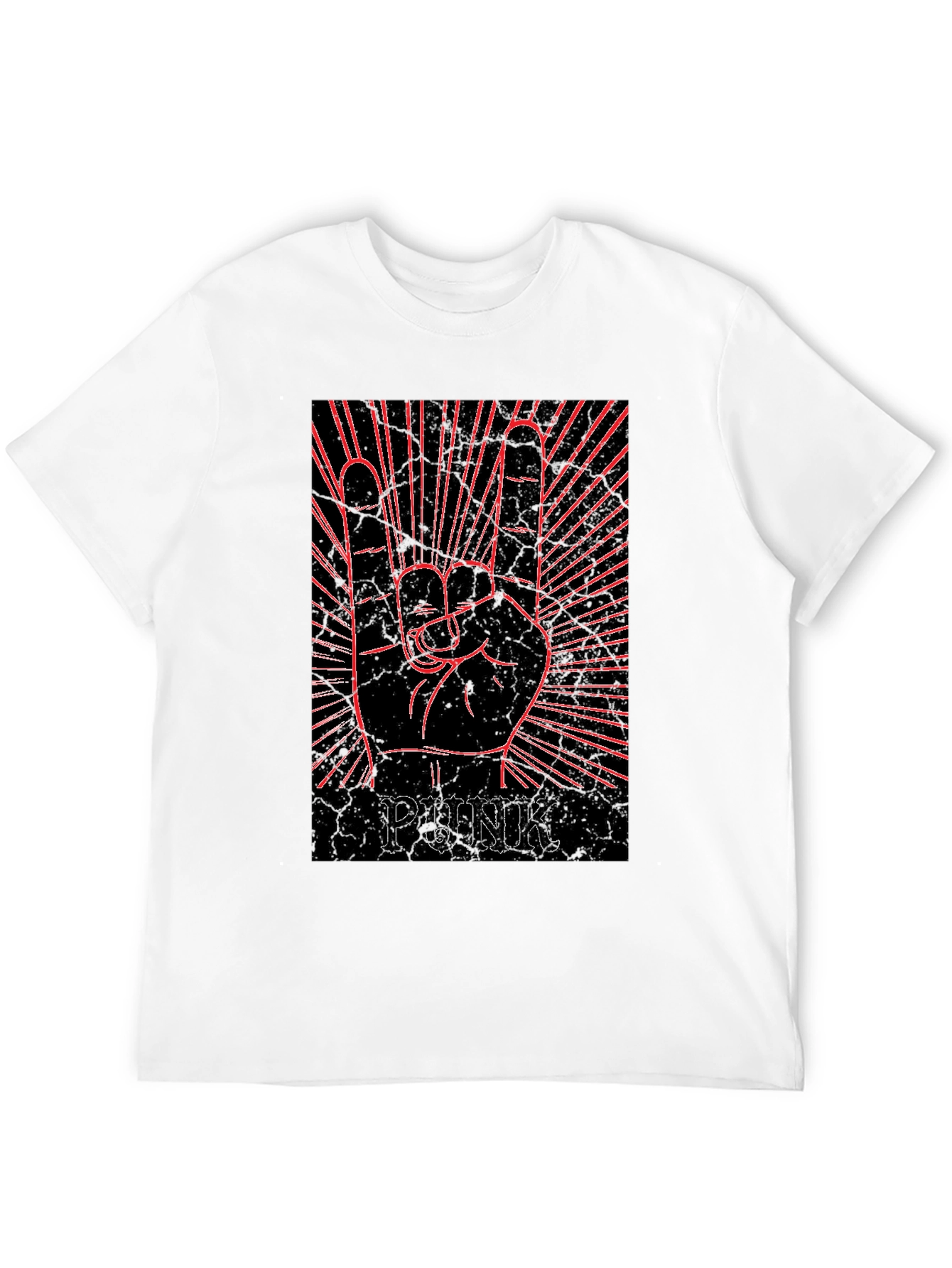 Punk Rock Hand Graphic T-Shirt