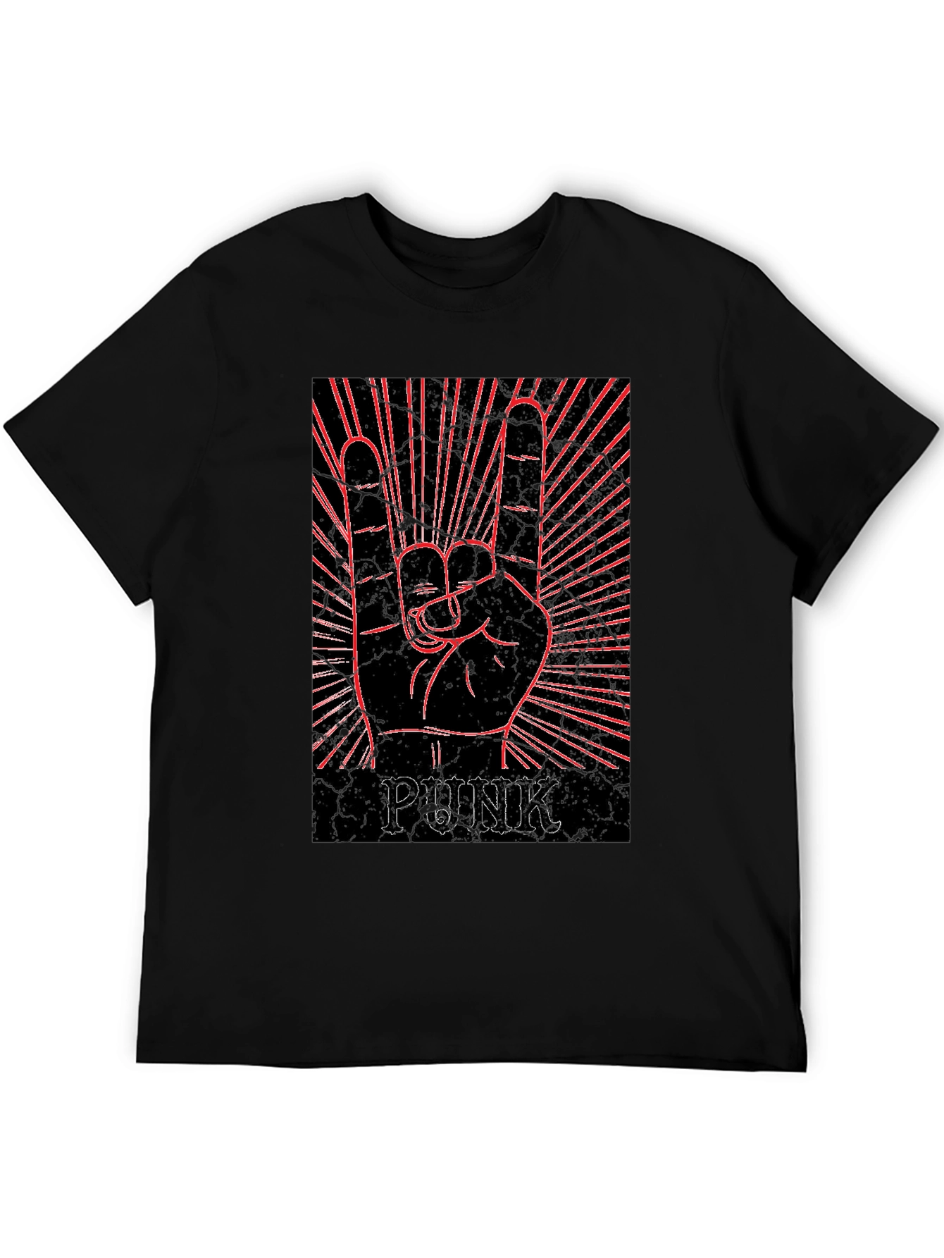 Punk Rock Hand Graphic T-Shirt