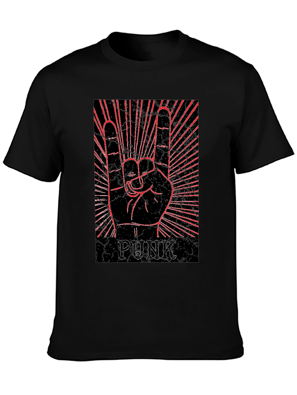 Punk Rock Hand Graphic T-Shirt