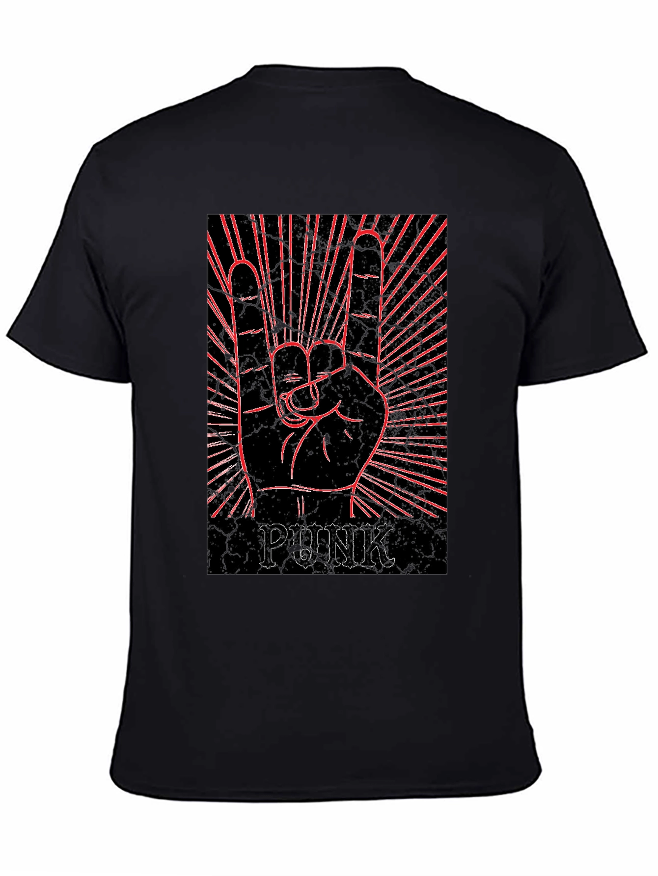 Punk Rock Hand Graphic T-Shirt