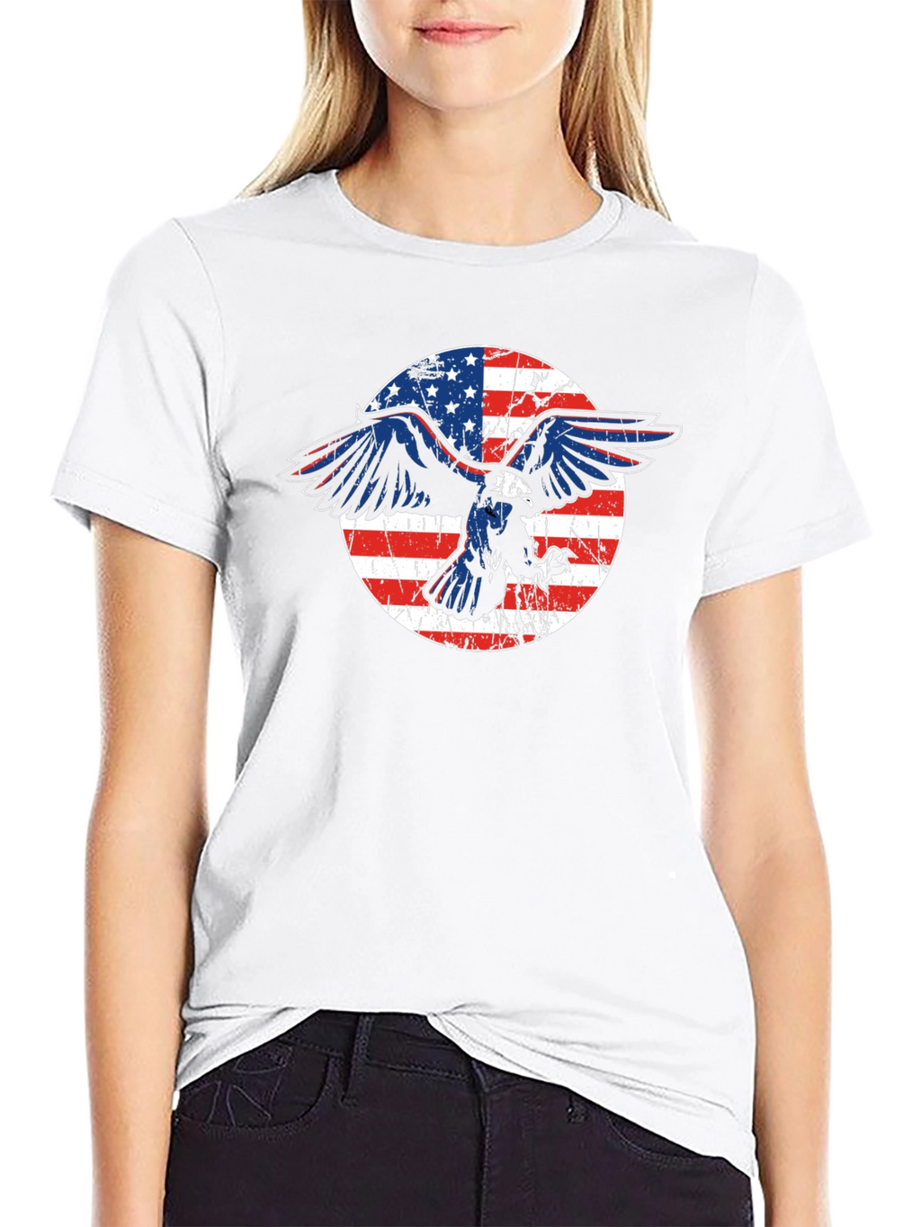 American Eagle Flag Graphic T-Shirt - Patriotic Pride