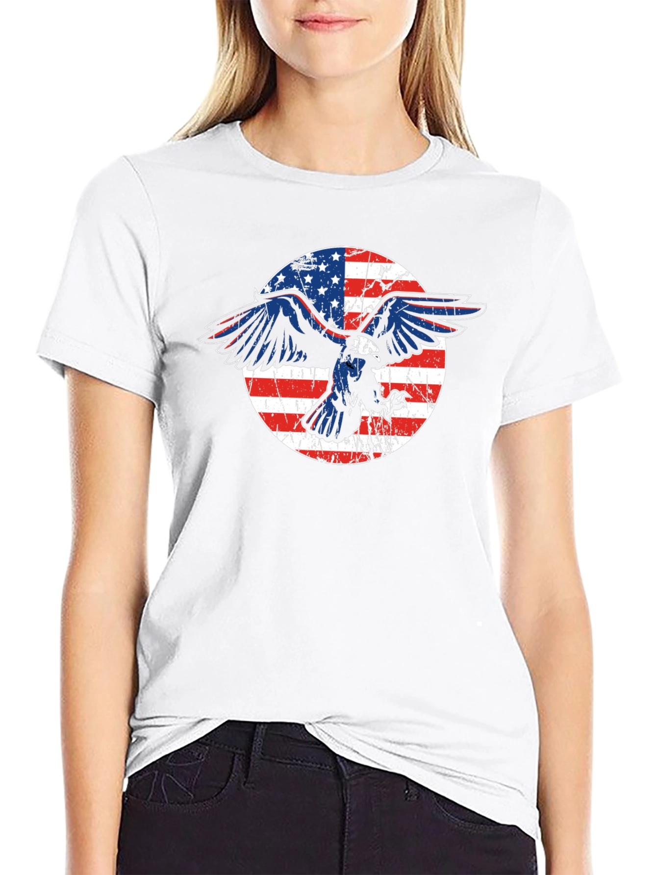American Eagle Flag Graphic T-Shirt - Patriotic Pride