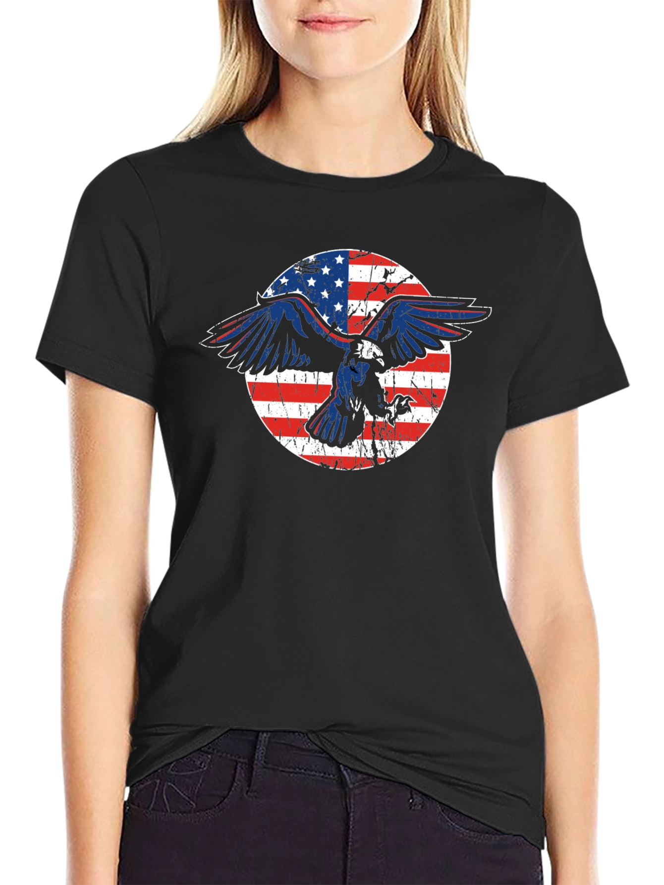American Eagle Flag Graphic T-Shirt - Patriotic Pride