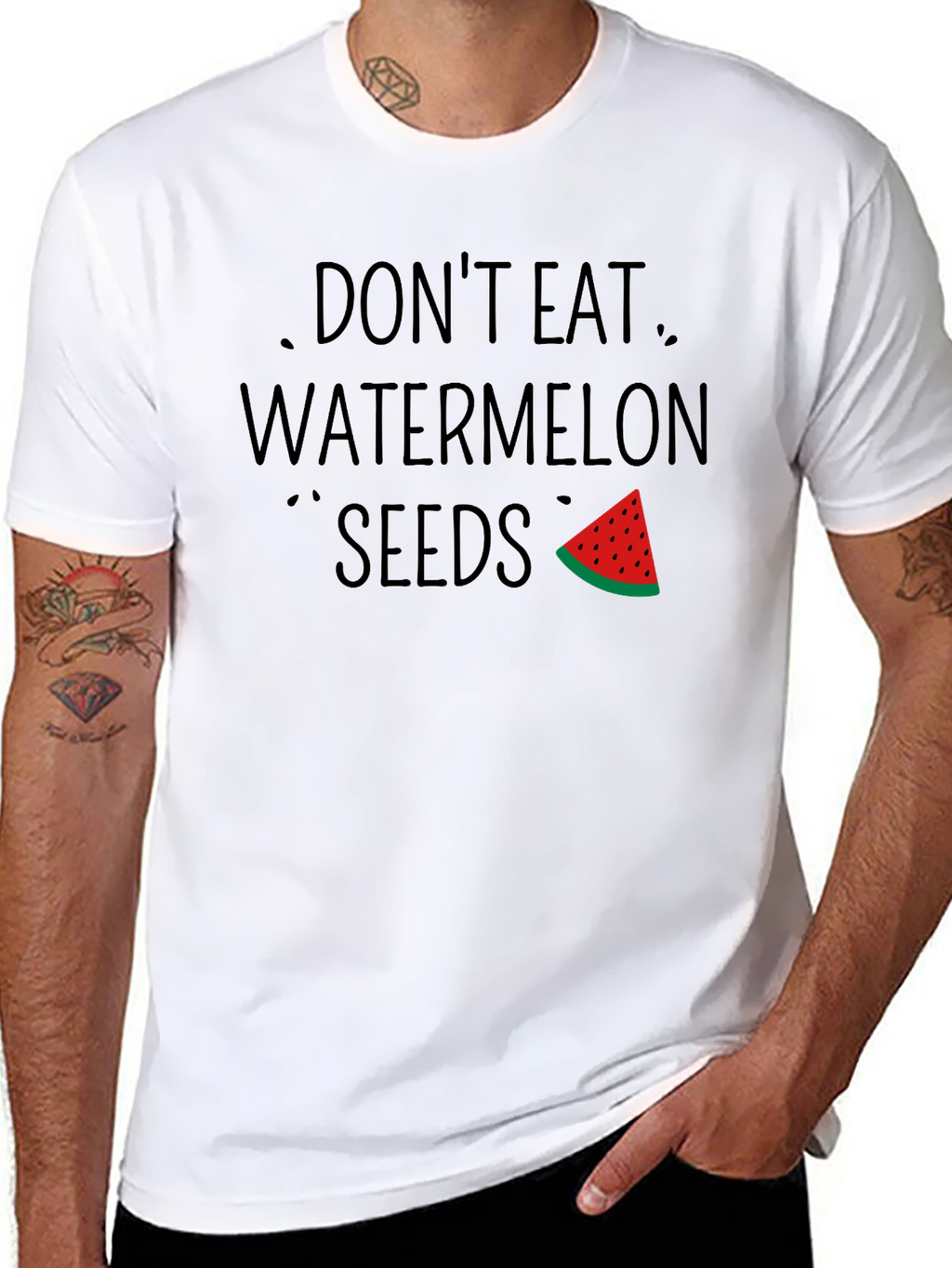 Dont Eat Watermelon Seeds Funny Graphic T-Shirt