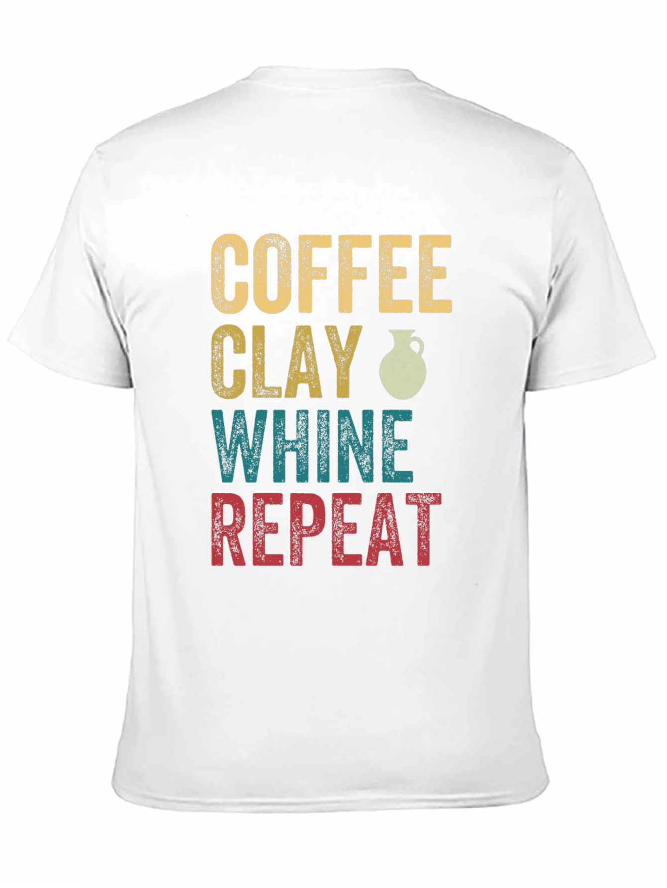 Coffee Clay Whine Repeat Graphic T-Shirt
