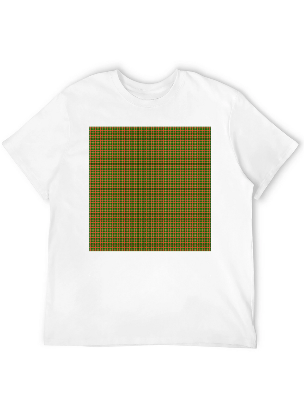 Retro Plaid Print Black T-Shirt