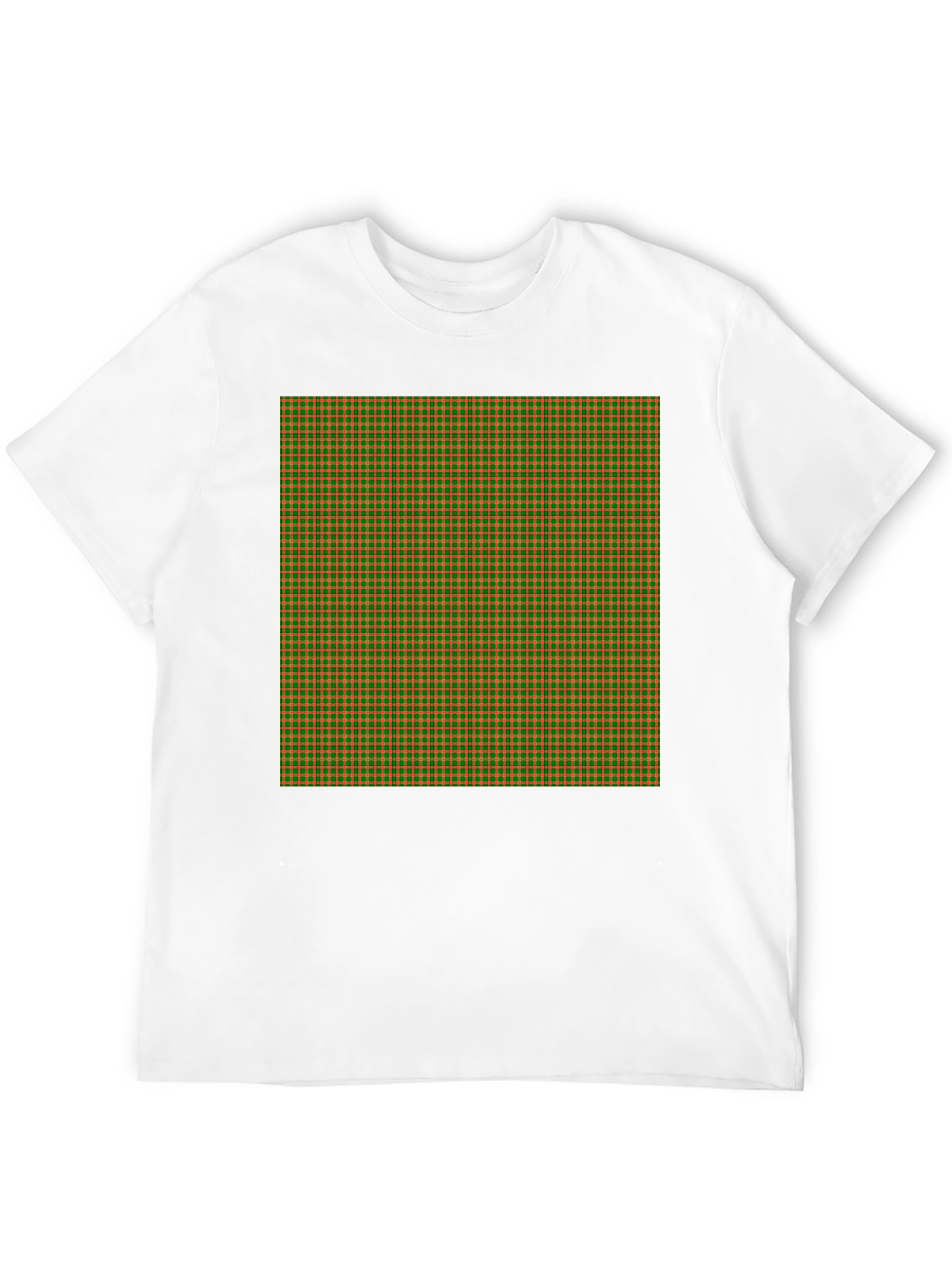 Retro Plaid Print Black T-Shirt