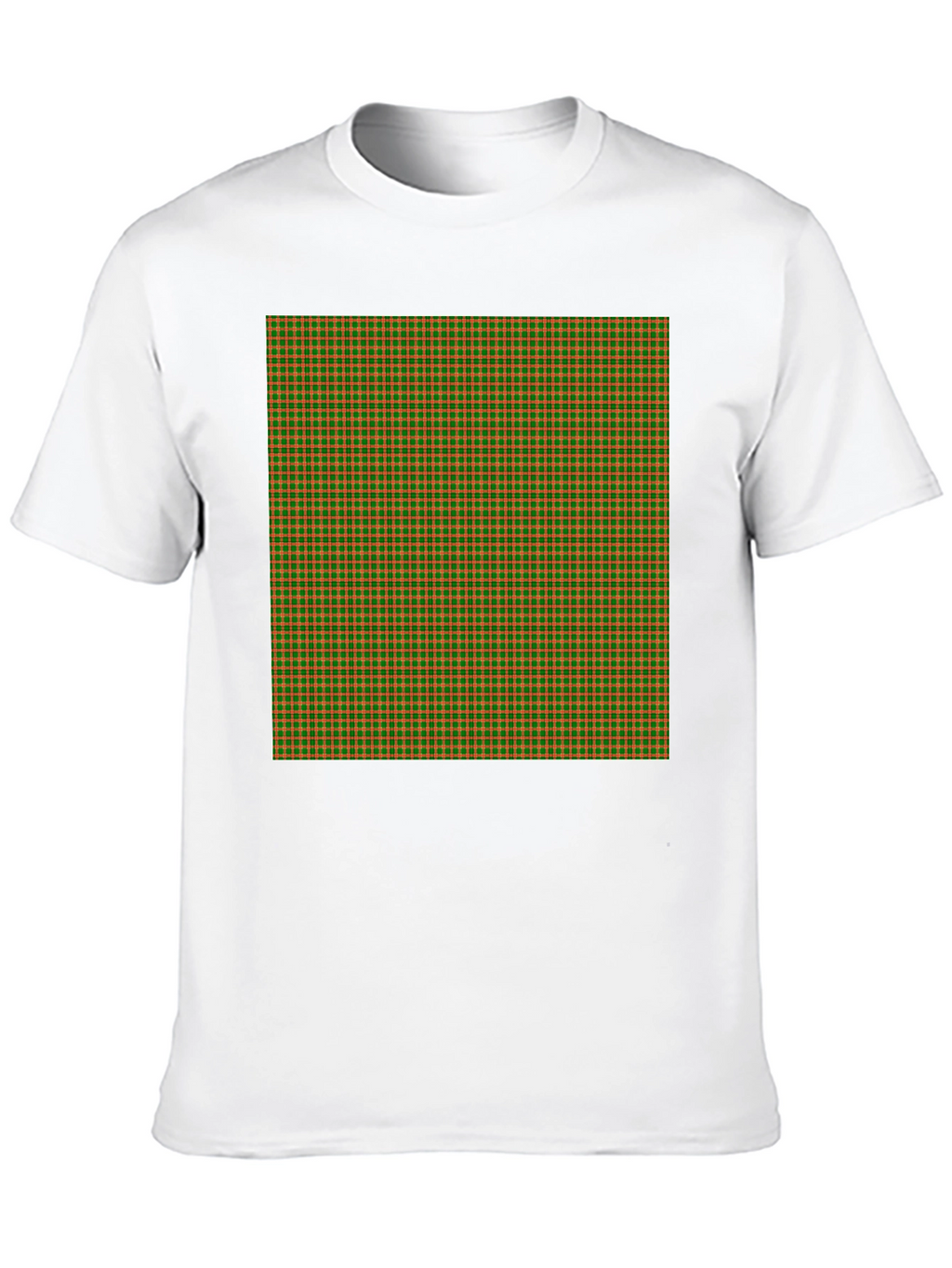 Retro Plaid Print Black T-Shirt