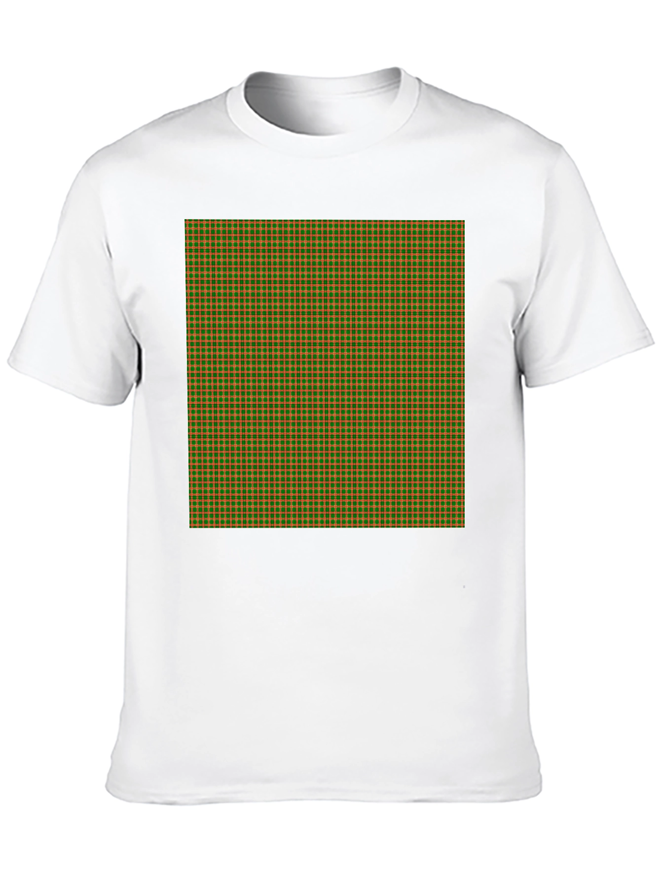 Retro Plaid Print Black T-Shirt