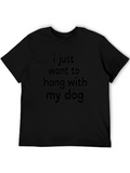Hang With My Dog Black T-Shirt