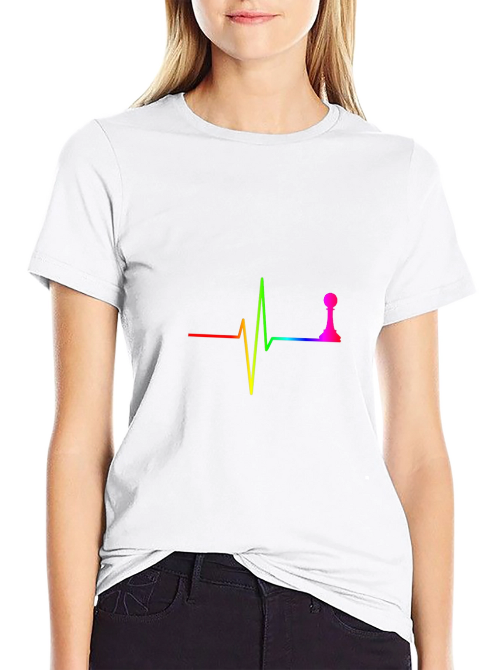 Chess Life T-Shirt: Heartbeat Pawn Design