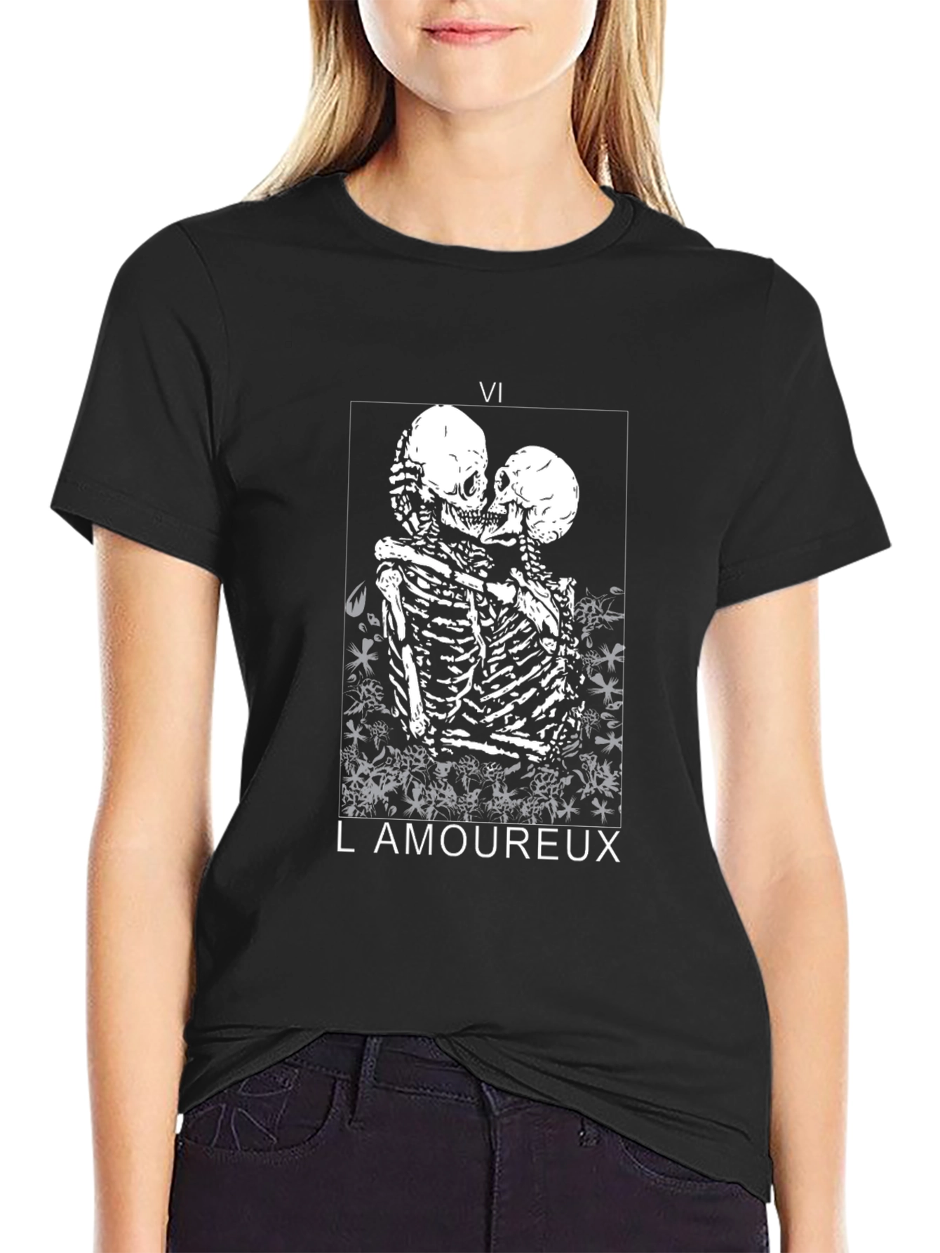 Skeleton Couple Graphic Tee - LAmoureux