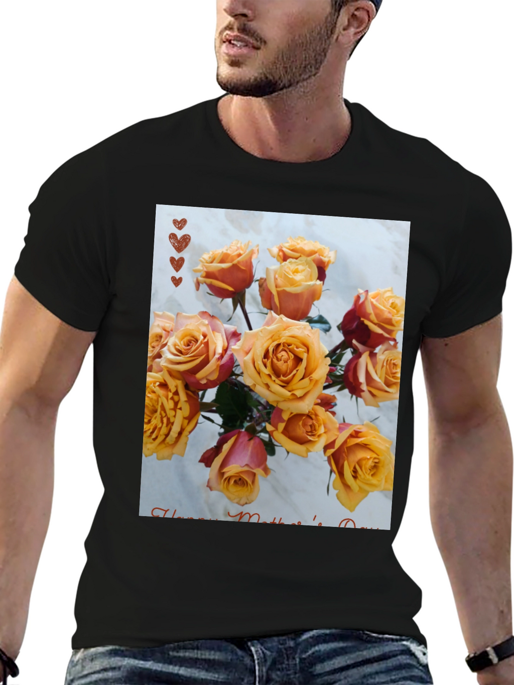 Floral Mothers Day T-Shirt - Rose Bouquet Design