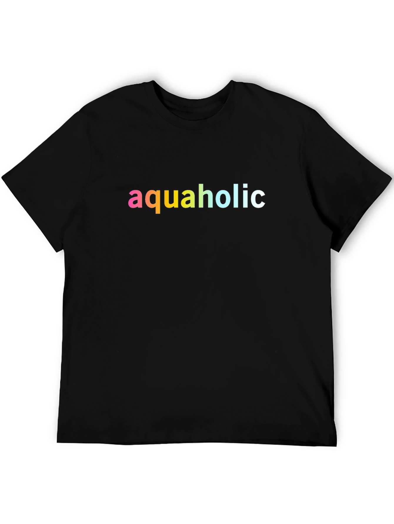 Aquaholic Graphic Tee - Black Cotton T-Shirt
