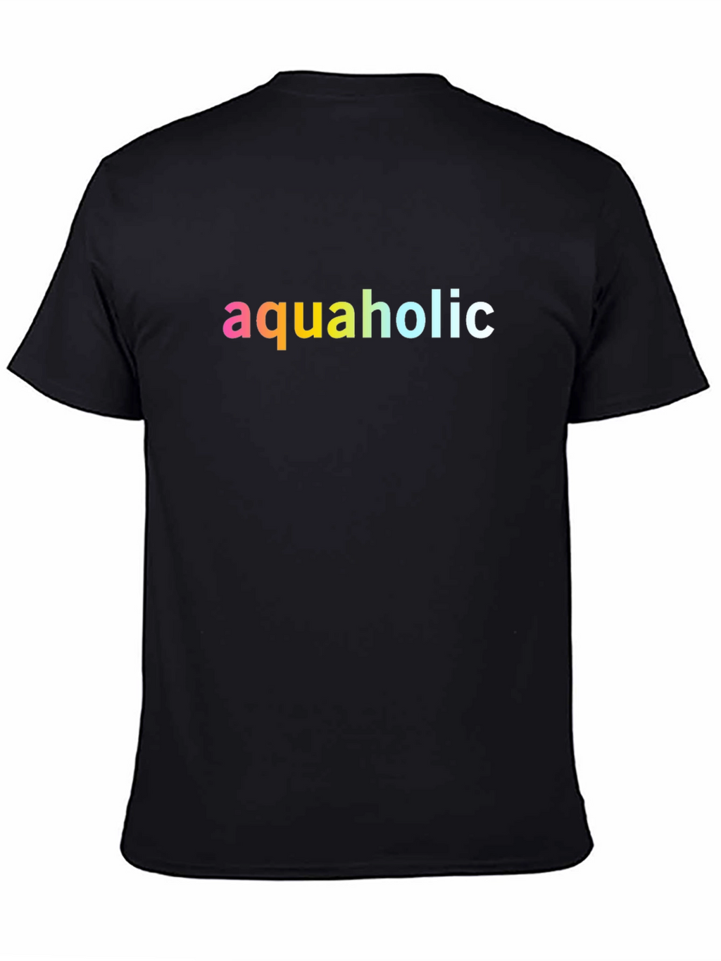 Aquaholic Graphic Tee - Black Cotton T-Shirt