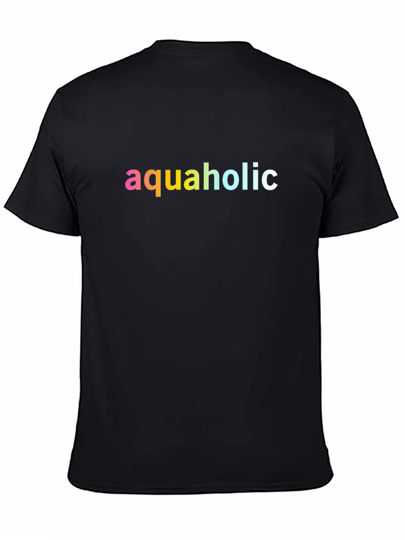 Aquaholic Graphic Tee - Black Cotton T-Shirt