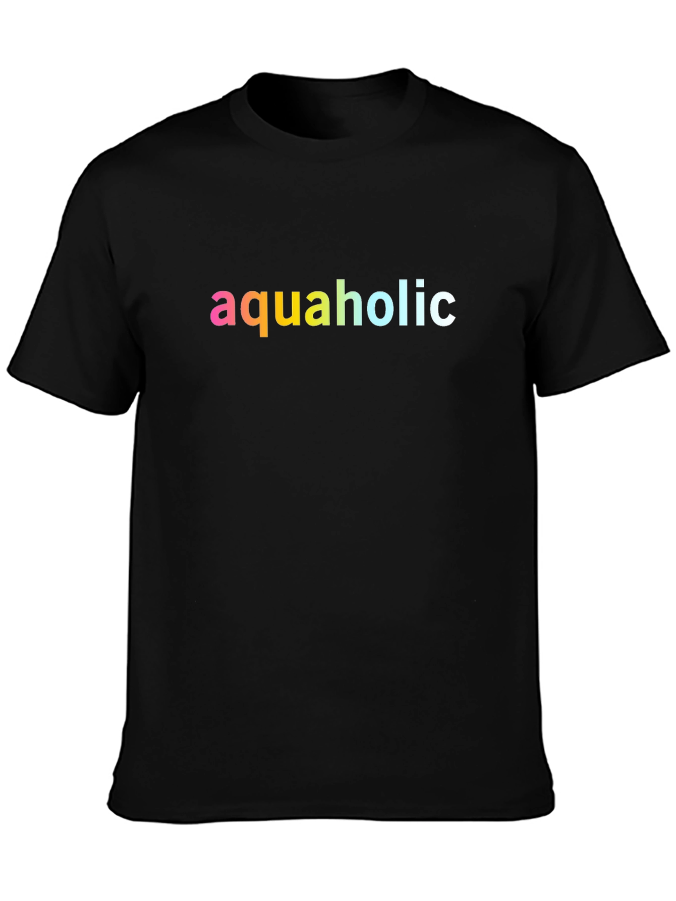 Aquaholic Graphic Tee - Black Cotton T-Shirt
