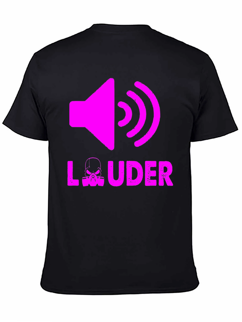 LOUDER Graphic Tee - Black Cotton T-Shirt
