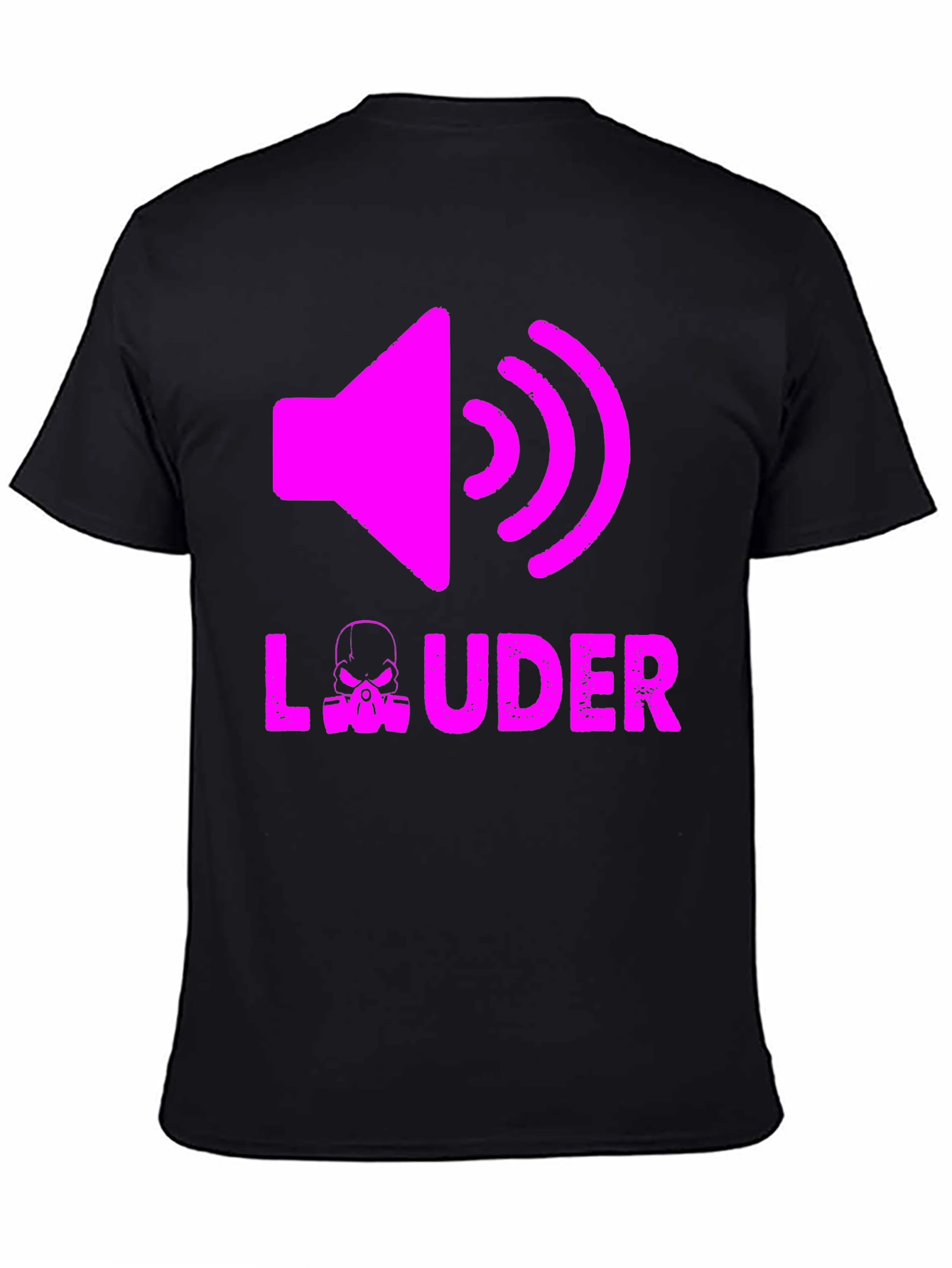 LOUDER Graphic Tee - Black Cotton T-Shirt