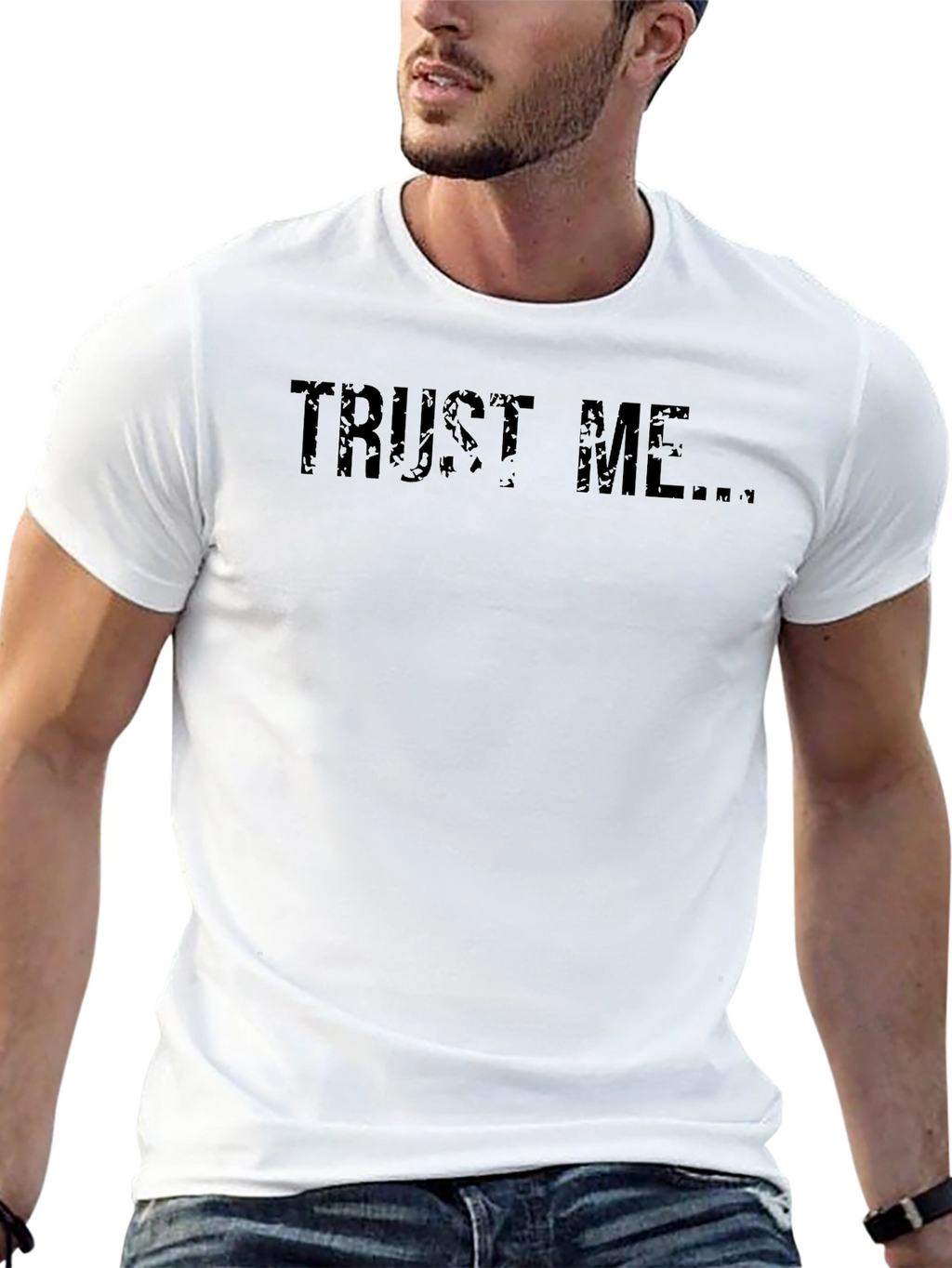 Trust Me Graphic Tee - Black Cotton T-Shirt