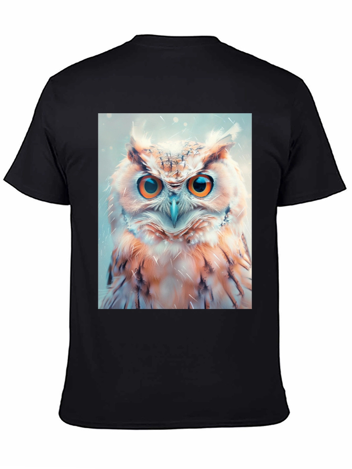 Owl Print Black T-Shirt