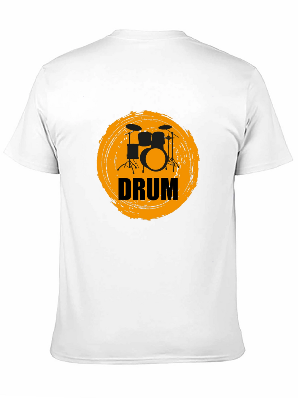 Drummer T-Shirt - Black Tee with Drum Kit Graphic