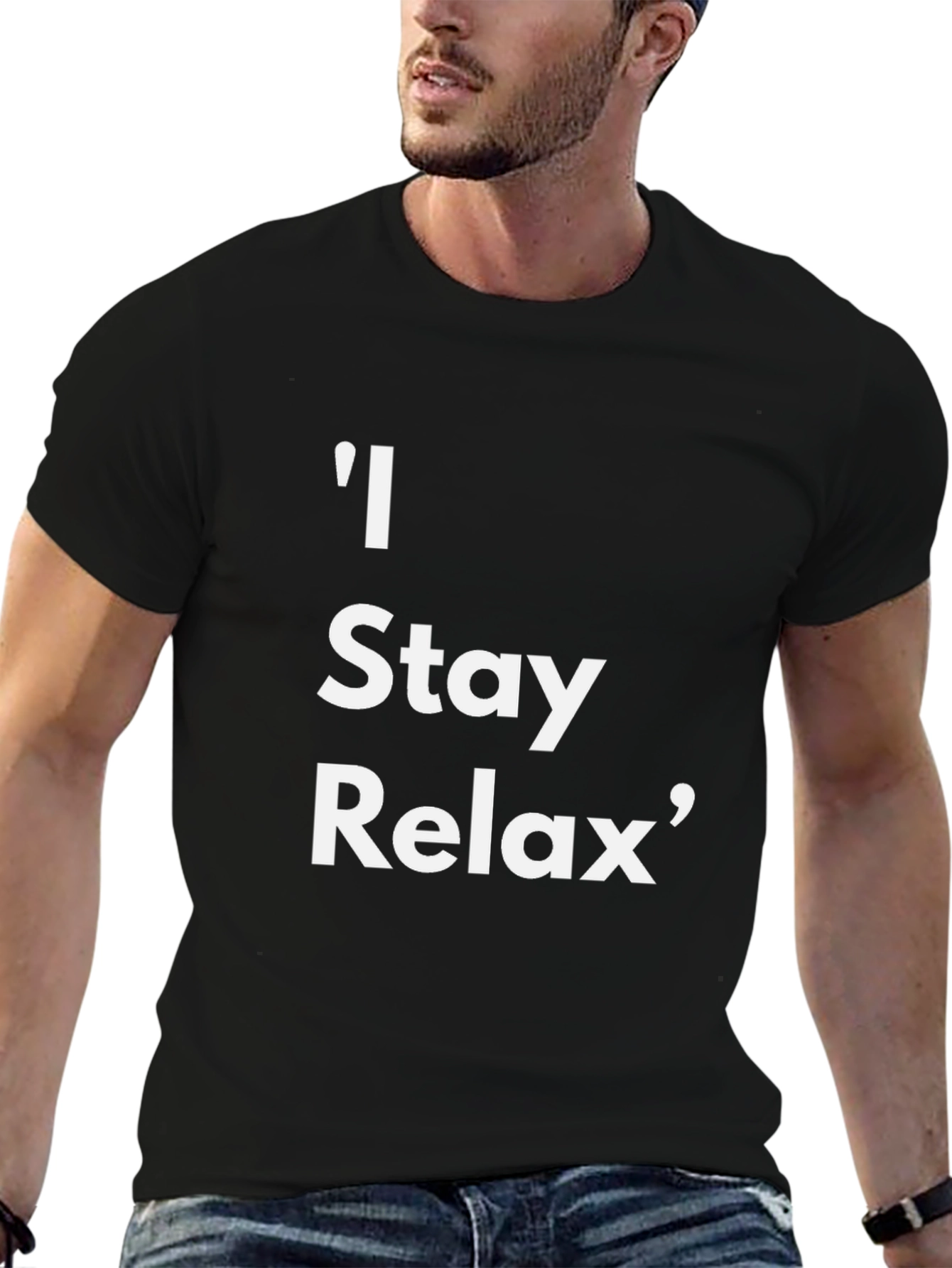 Relaxed Fit Tee: I Stay Relax Graphic T-Shirt