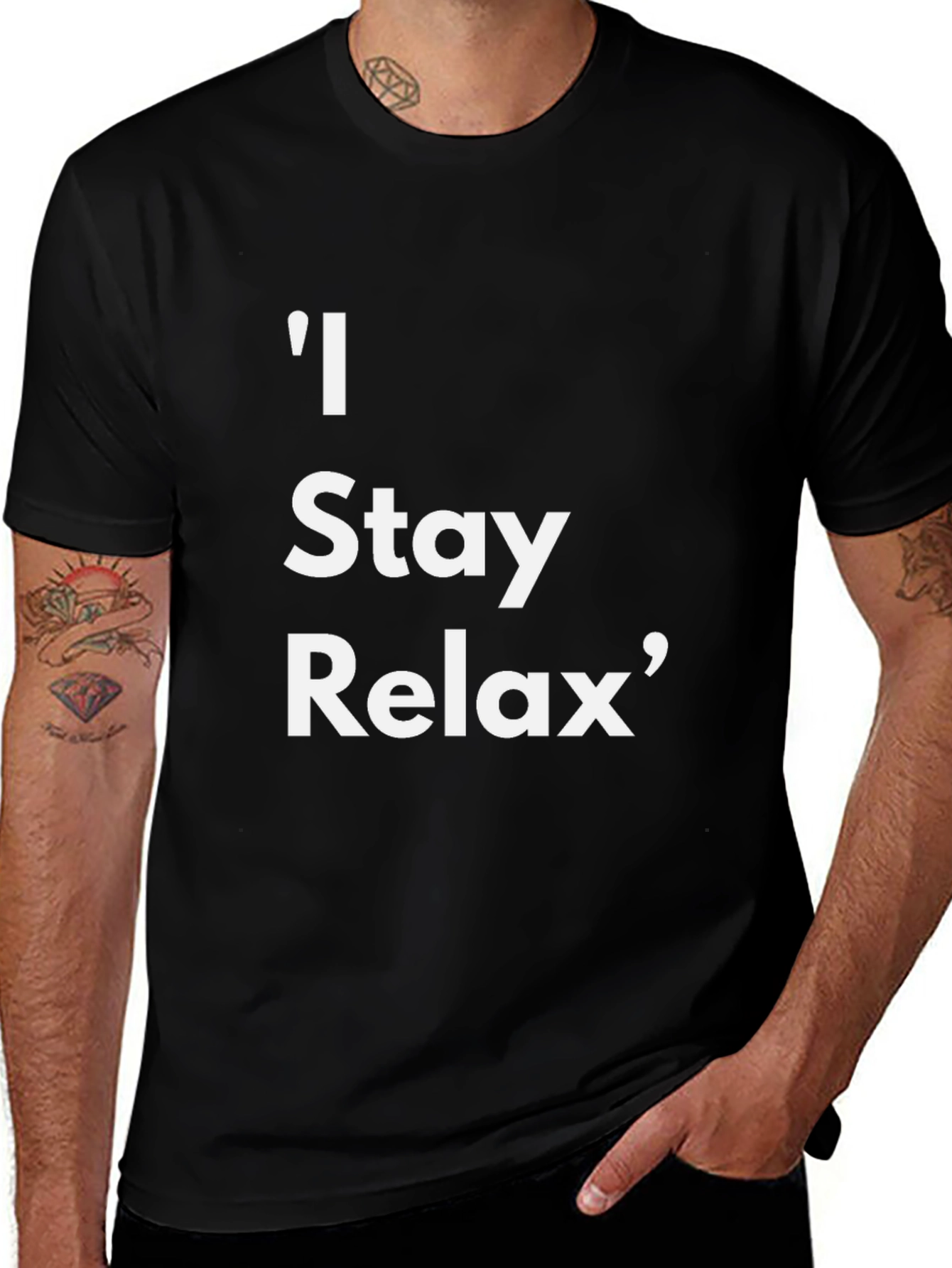 Relaxed Fit Tee: I Stay Relax Graphic T-Shirt