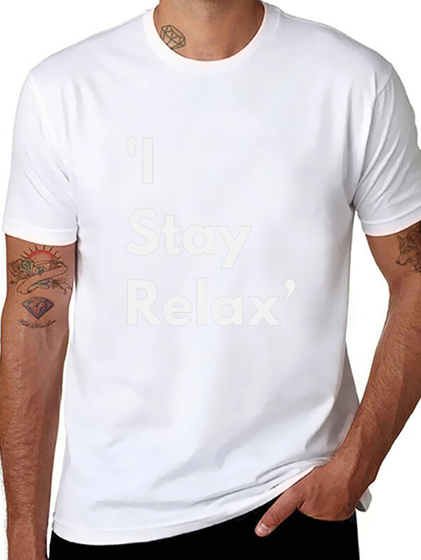 Relaxed Fit Tee: I Stay Relax Graphic T-Shirt
