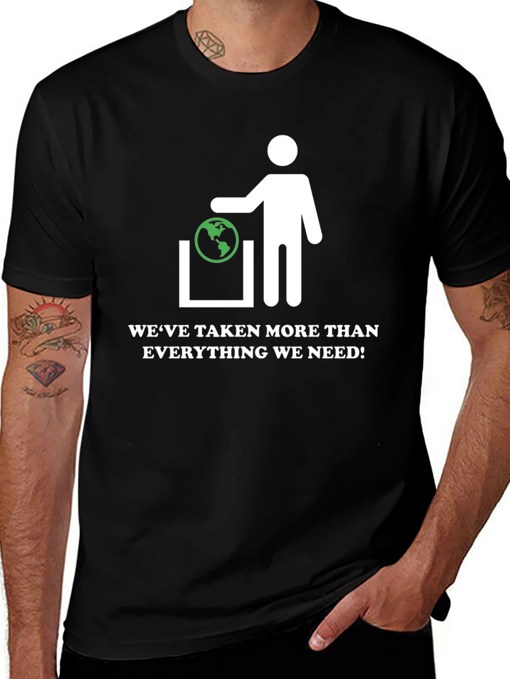 Earth In Trash Can Graphic Tee