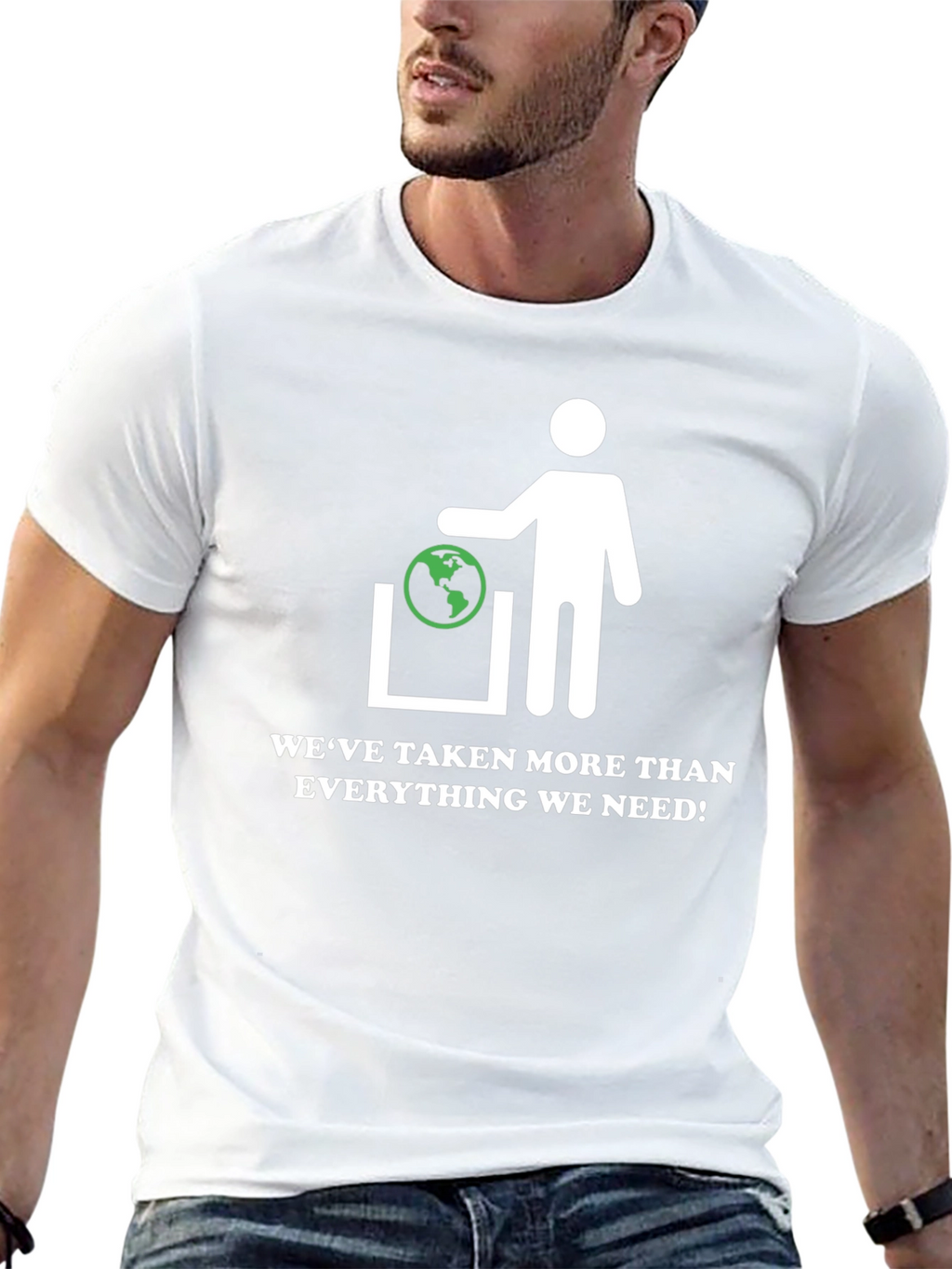 Earth In Trash Can Graphic Tee