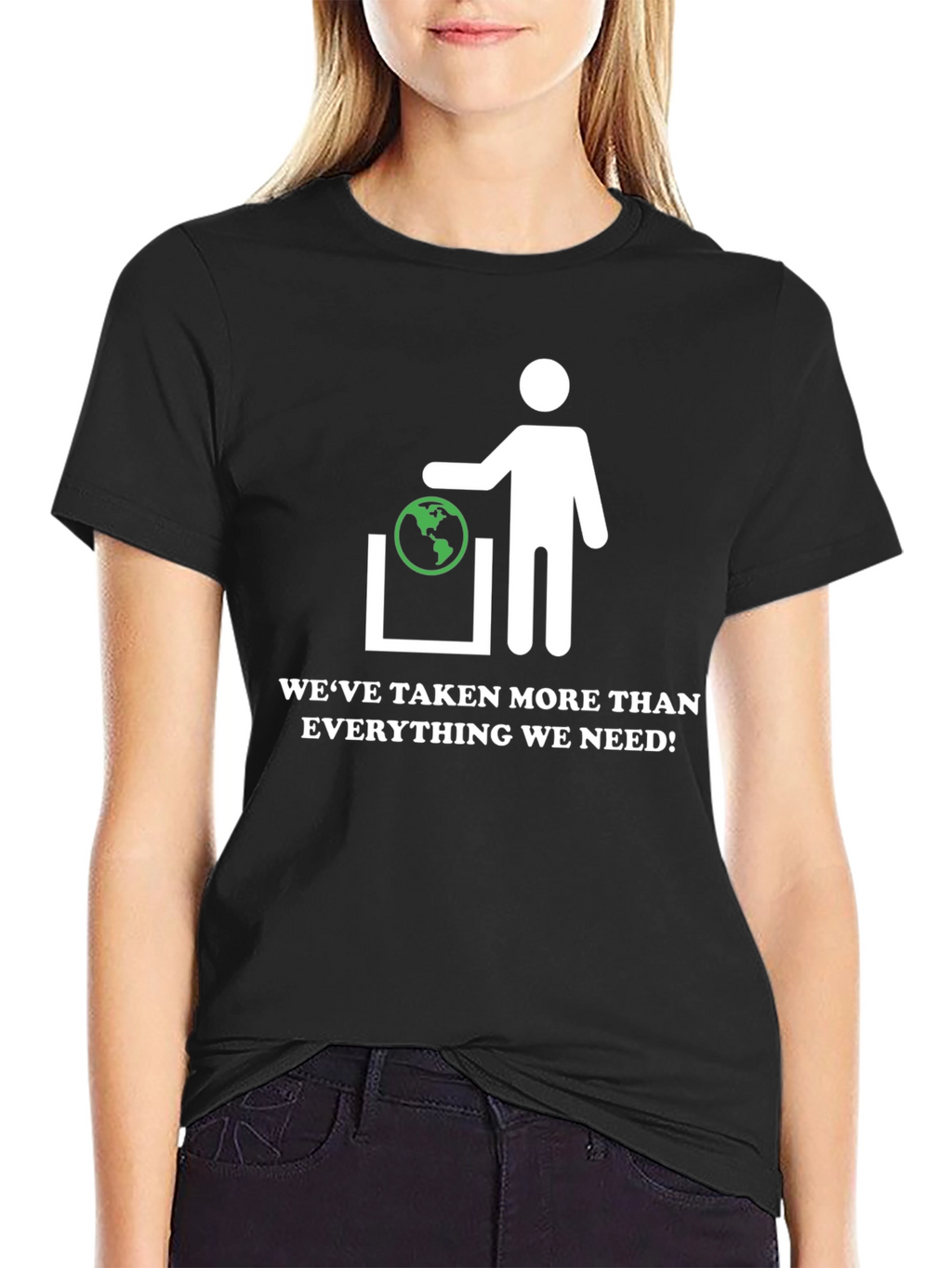 Earth In Trash Can Graphic Tee