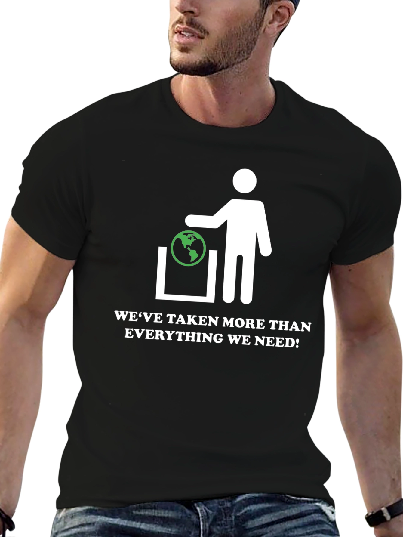 Earth In Trash Can Graphic Tee