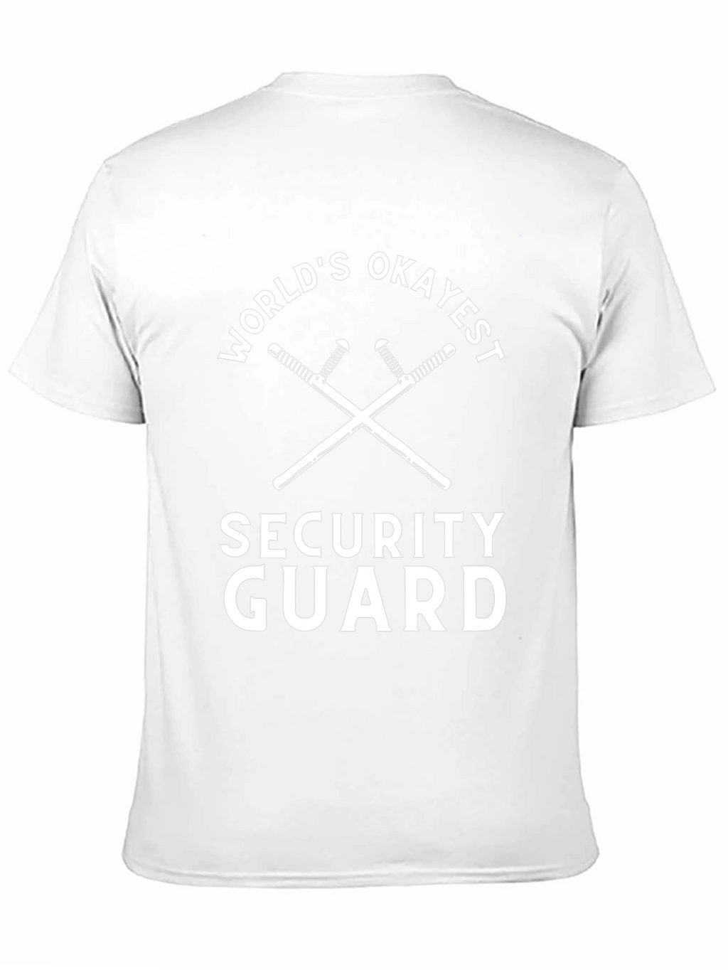 Worlds Okayest Security Guard Black T-Shirt