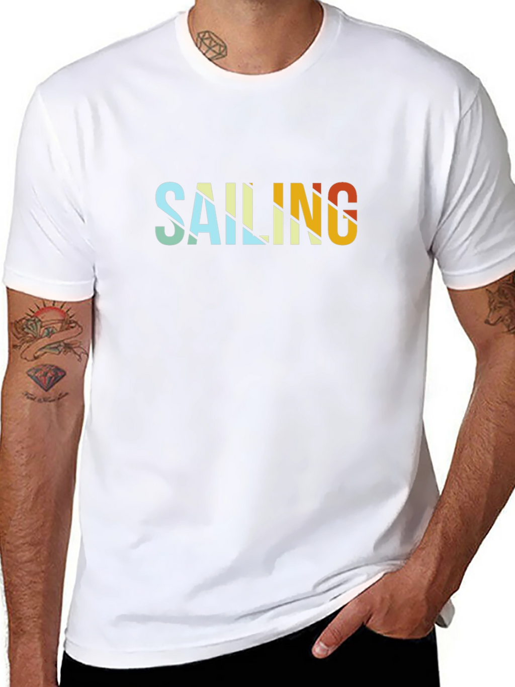 Sailing Graphic Black T-Shirt