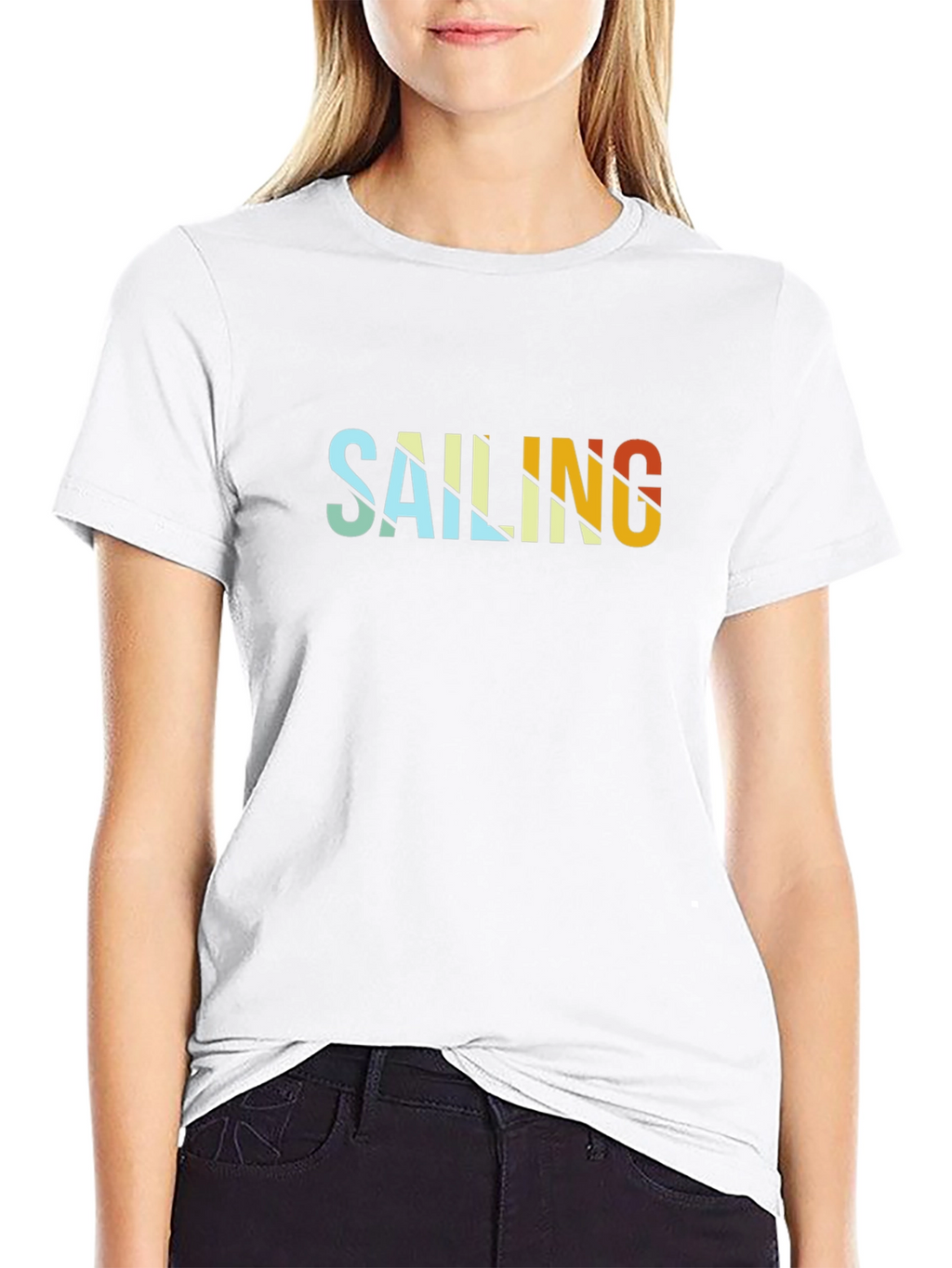 Sailing Graphic Black T-Shirt