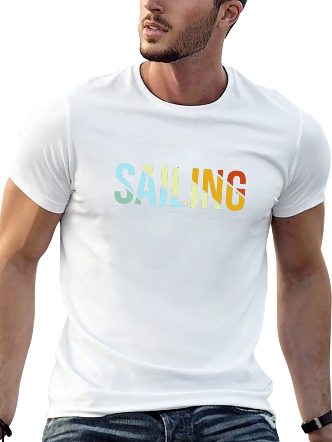 Sailing Graphic Black T-Shirt