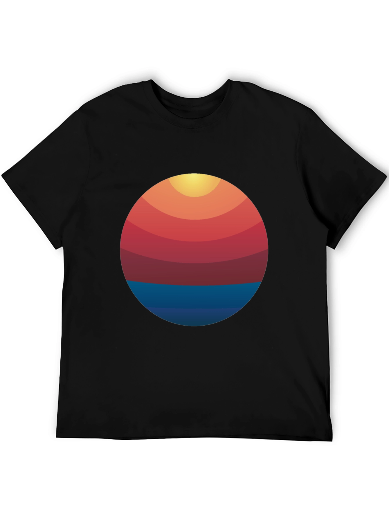 Retro Sunset Graphic T-Shirt - Cool Casual Tee