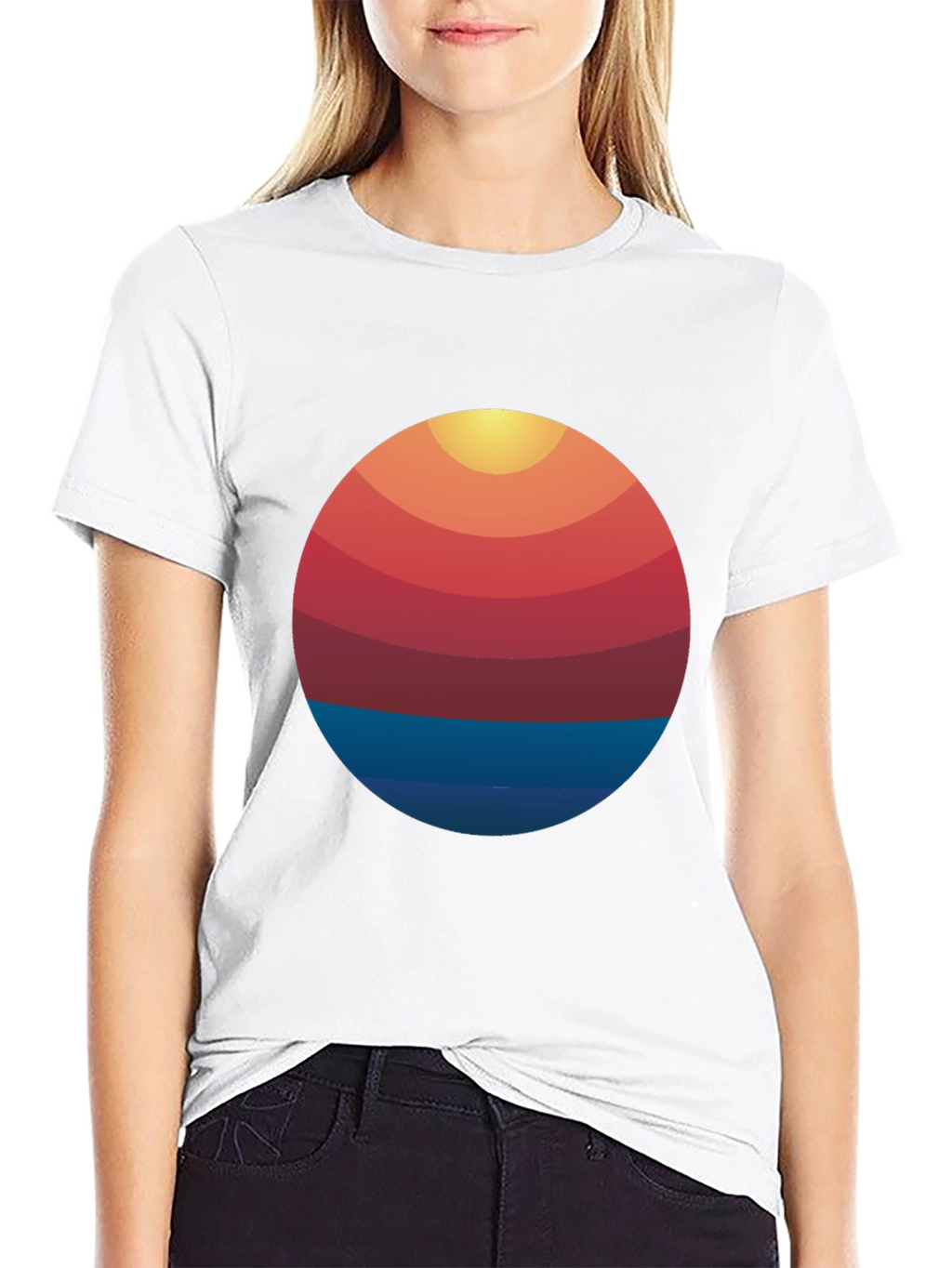 Retro Sunset Graphic T-Shirt - Cool Casual Tee