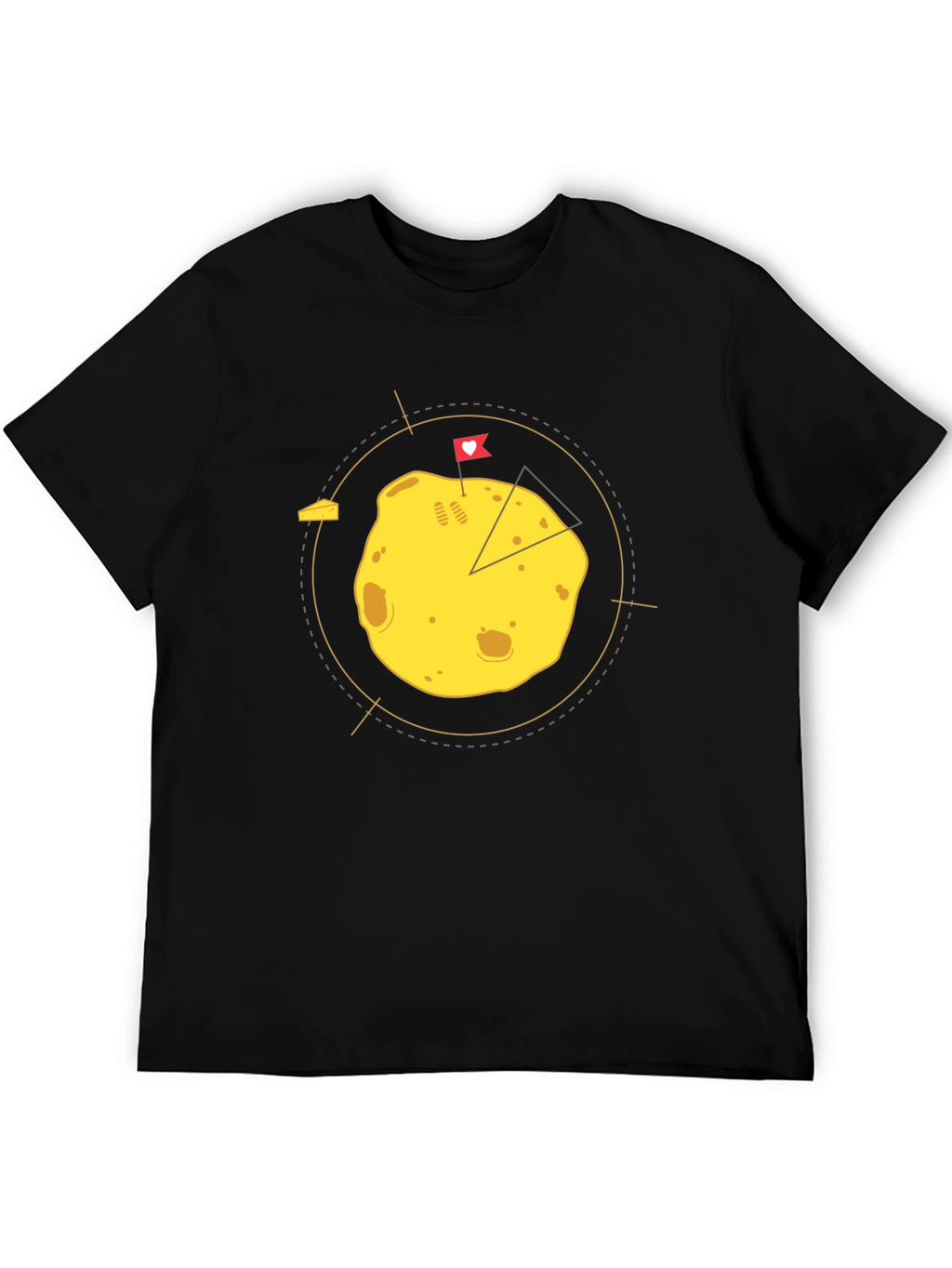 Funny Cheese Lover Graphic Tee - Black