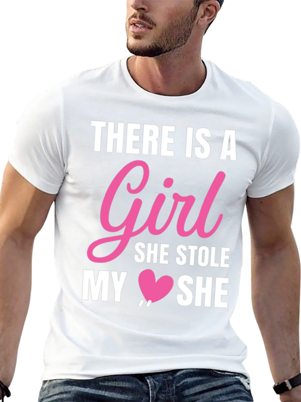 Girl Stole My Heart Black Graphic Tee
