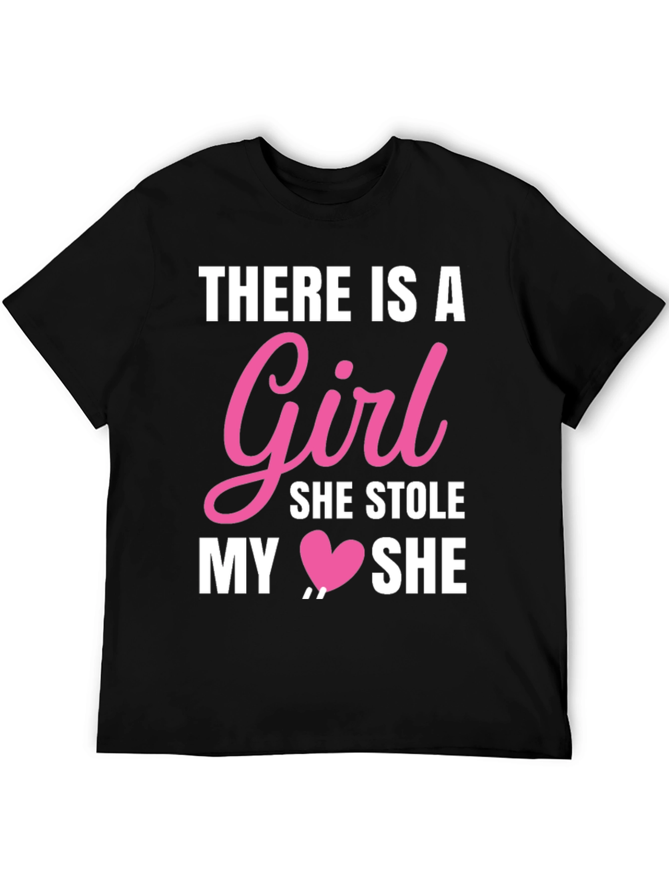 Girl Stole My Heart Black Graphic Tee