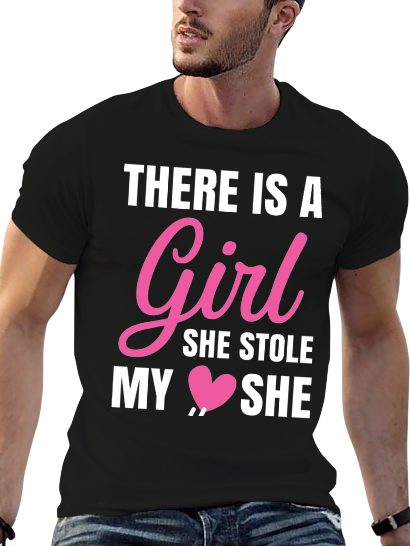 Girl Stole My Heart Black Graphic Tee