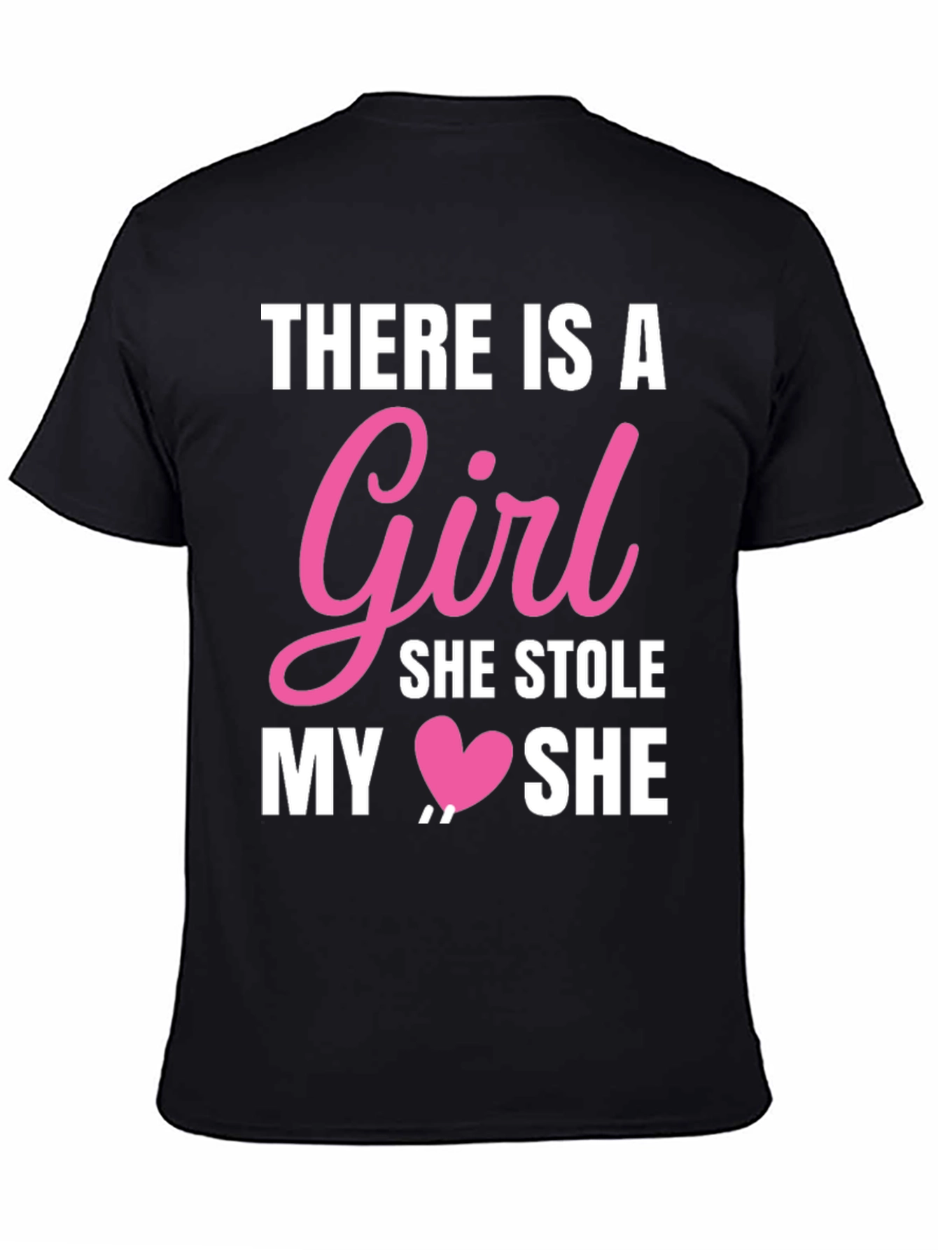 Girl Stole My Heart Black Graphic Tee