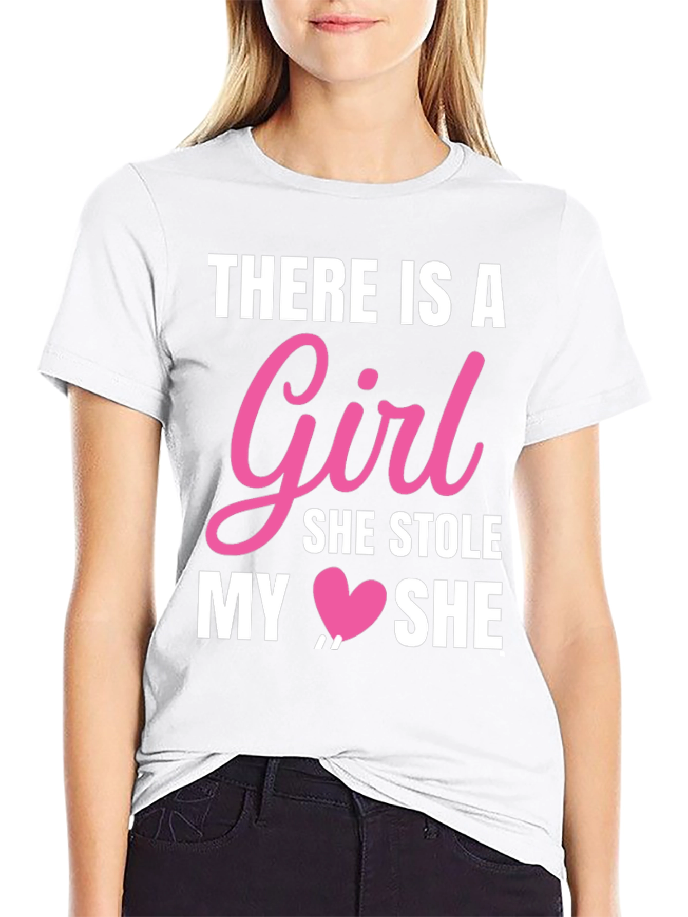 Girl Stole My Heart Black Graphic Tee