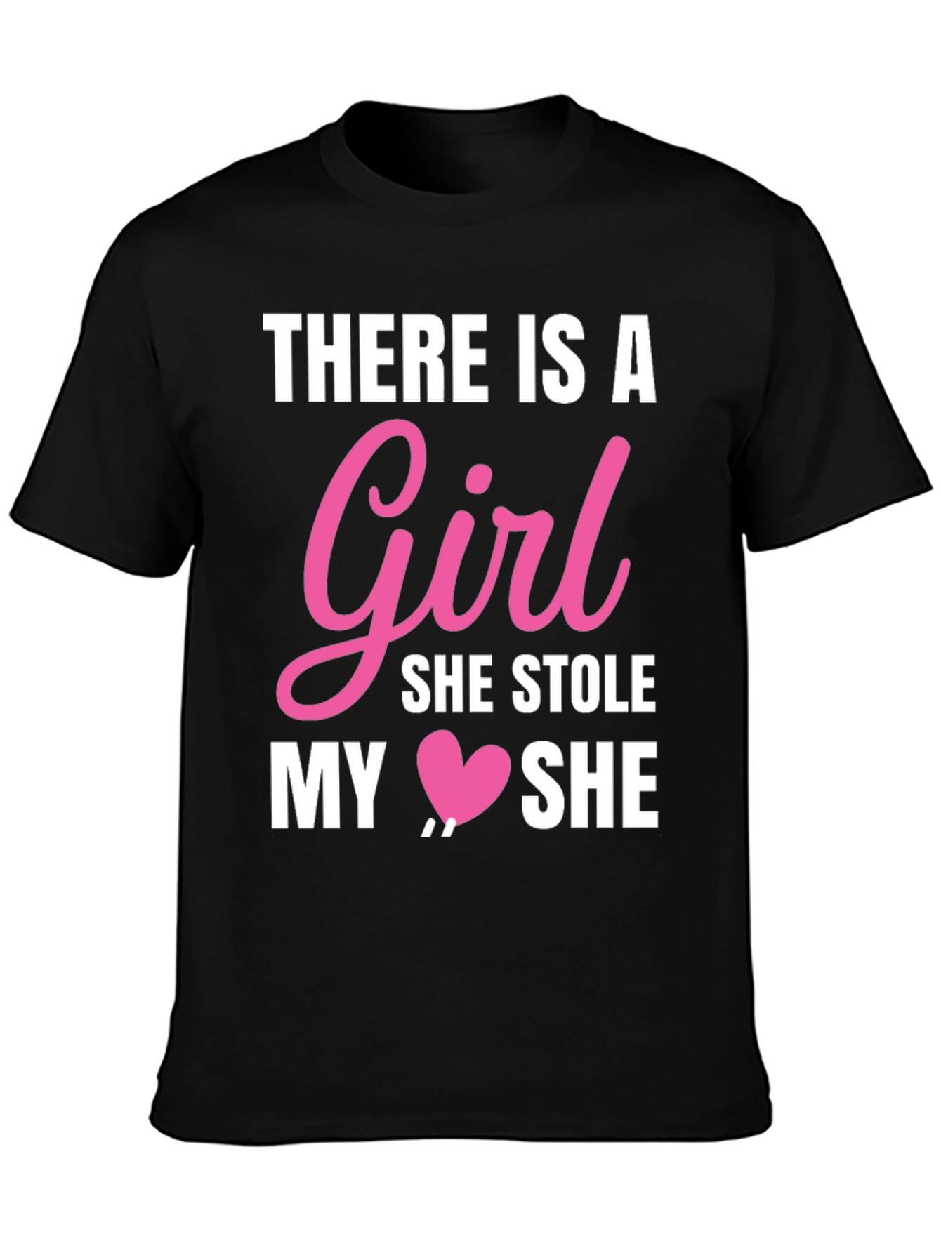Girl Stole My Heart Black Graphic Tee