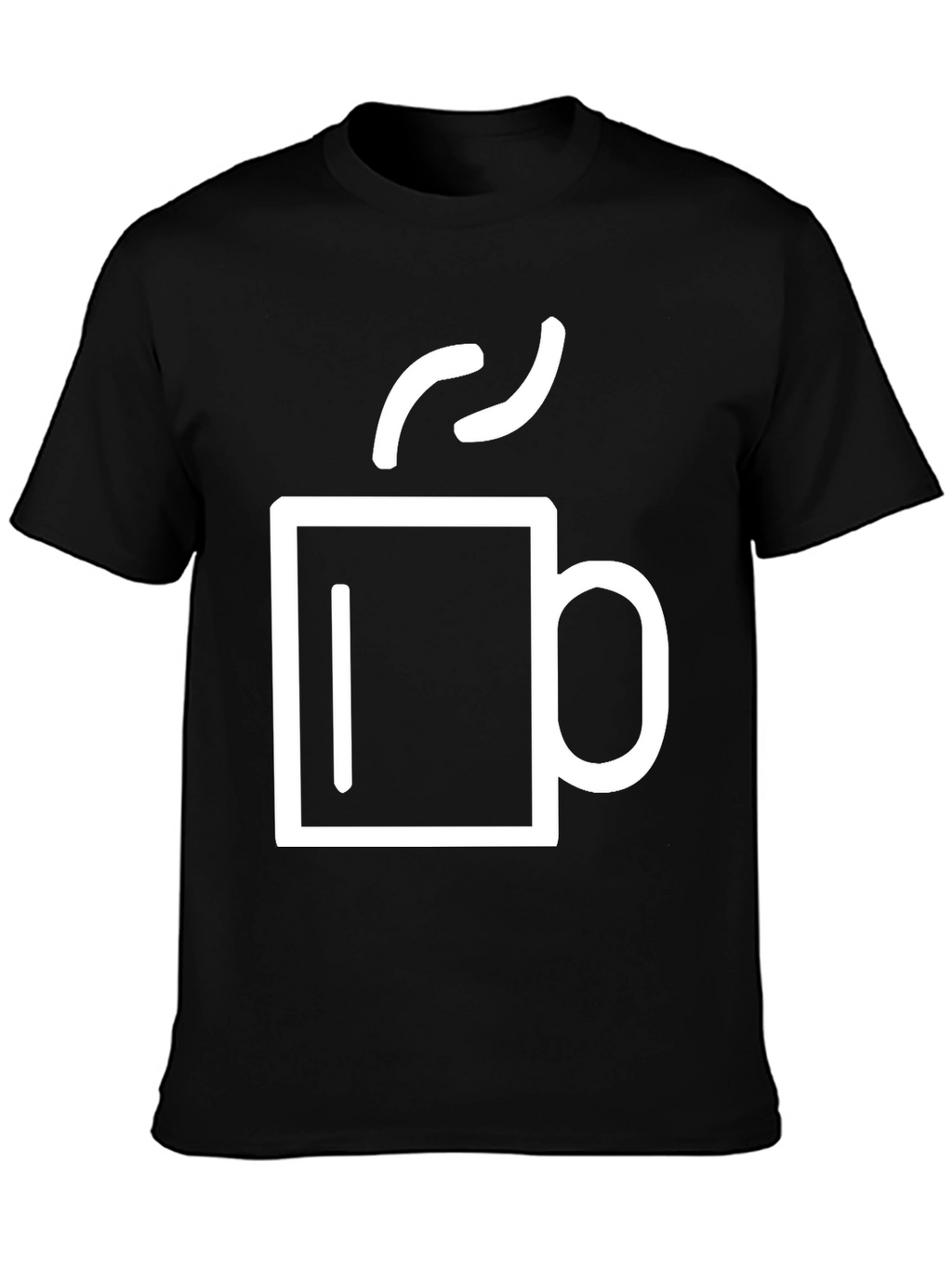 Coffee Cup Graphic Tee - Black Cotton Blend