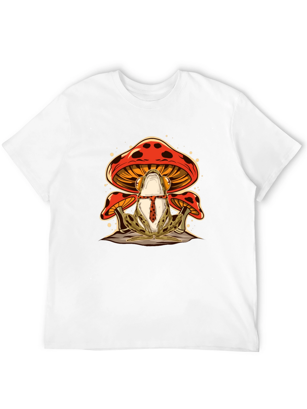 Frog & Mushroom Graphic Tee - Black