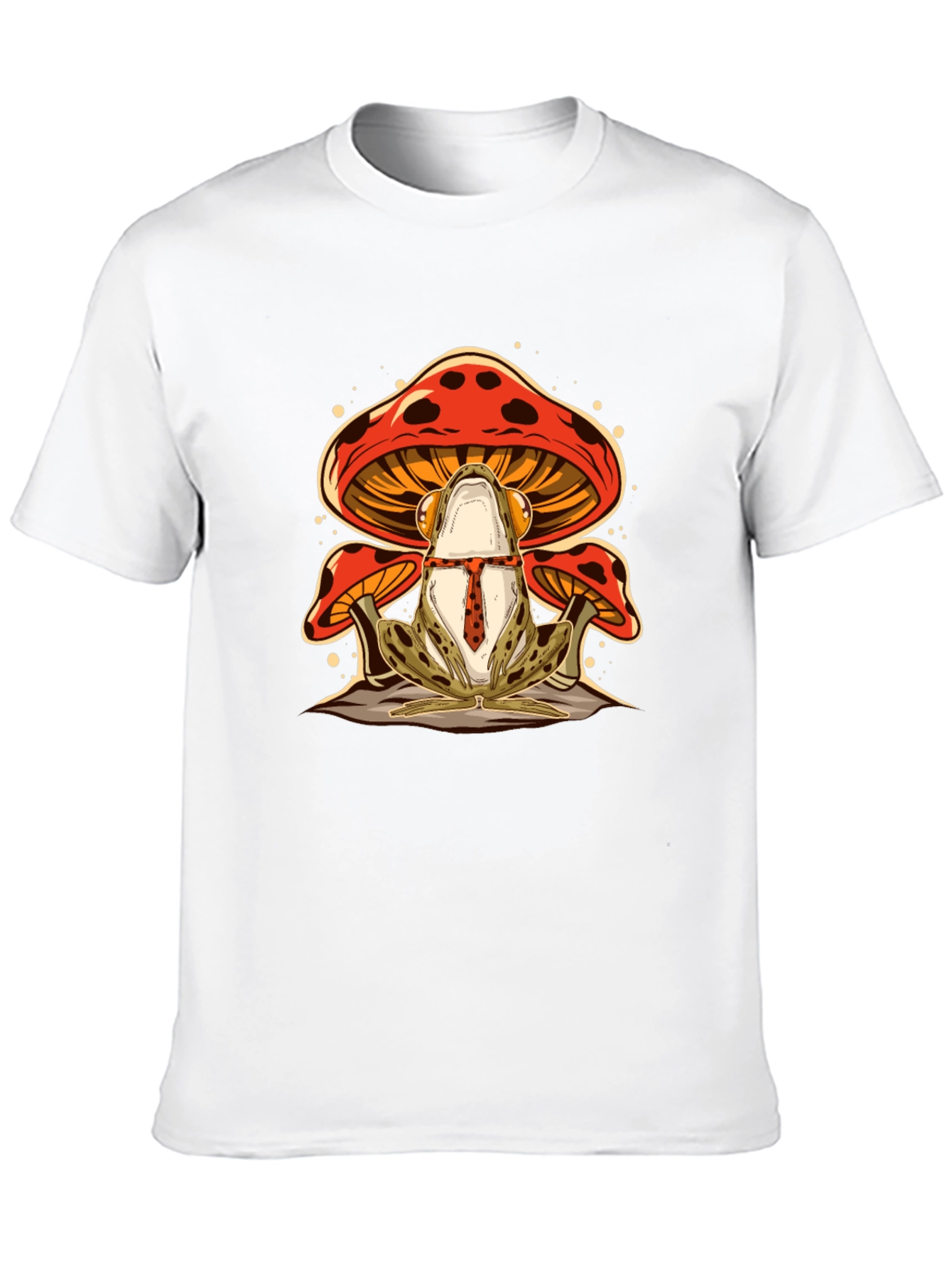 Frog & Mushroom Graphic Tee - Black
