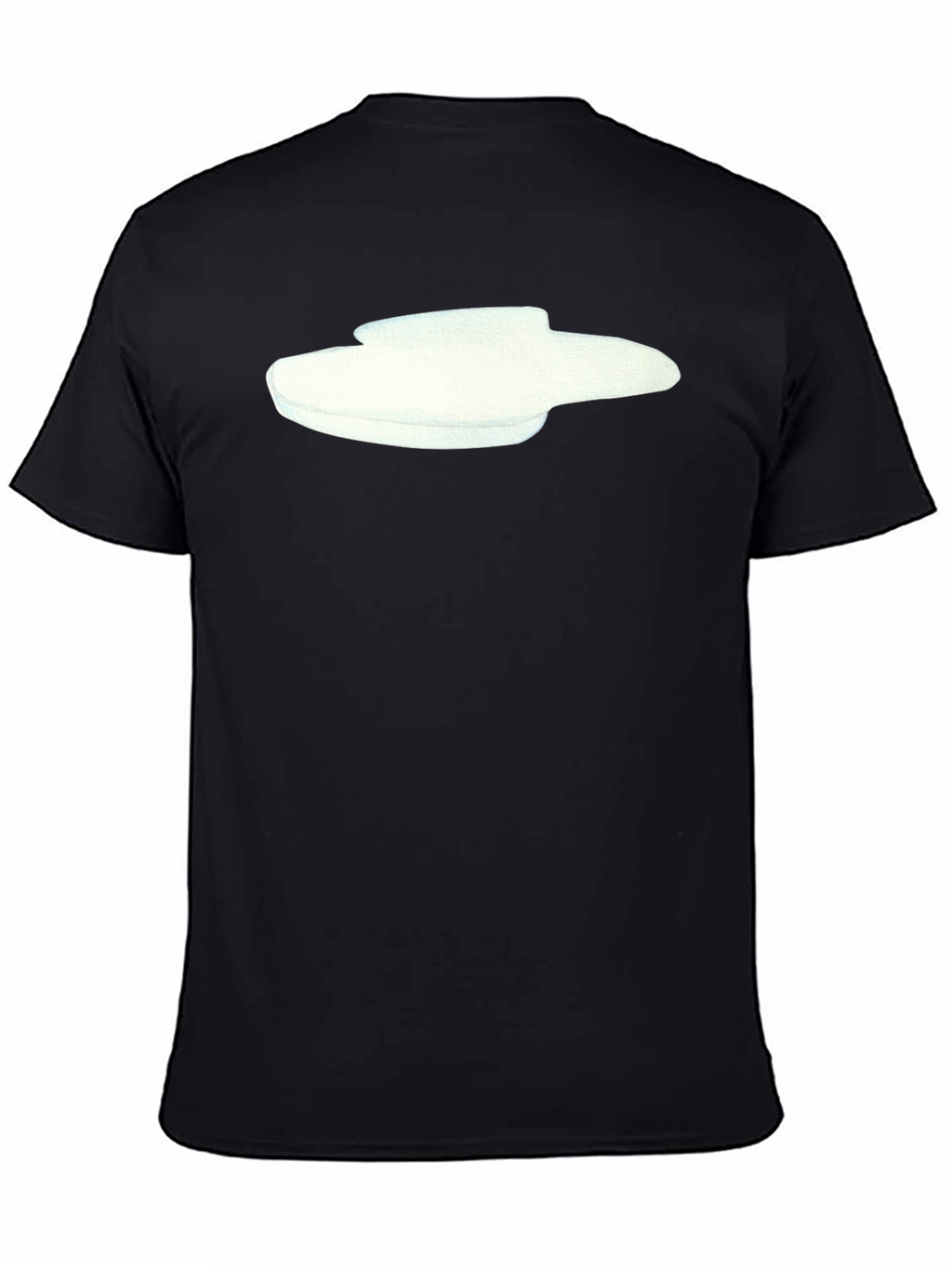 Modern Graphic Tee - Abstract White Design on Black